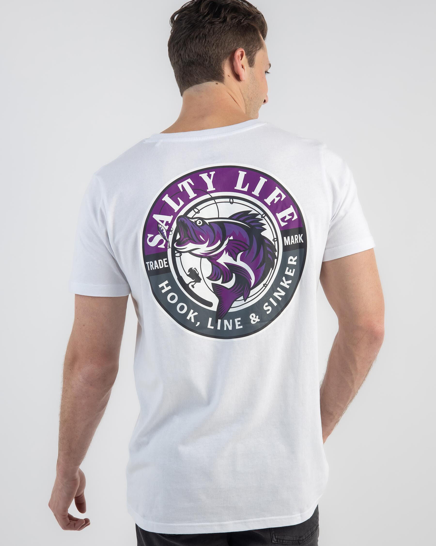 Salty Life Men's Hooked T-Shirt in White