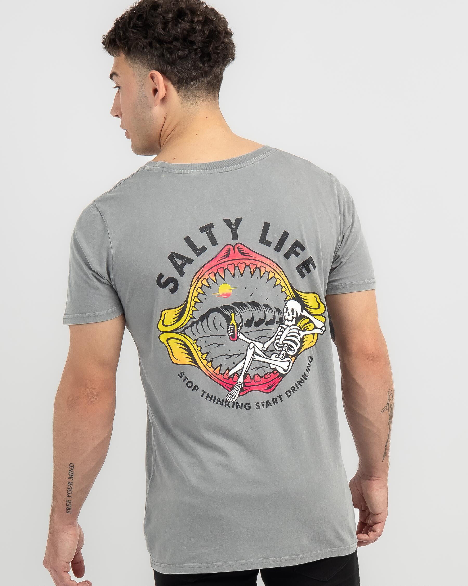 Salty Life Men's Hidden Paradise T-Shirt in Grey