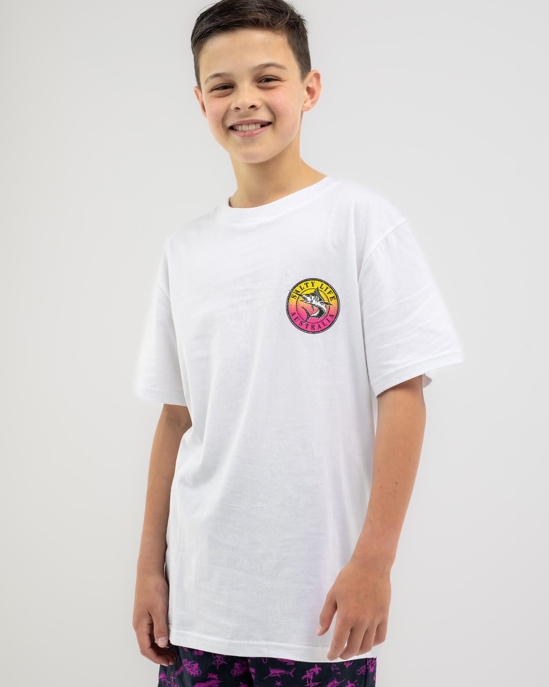 Salty Life Boys' Elude T-Shirt in White