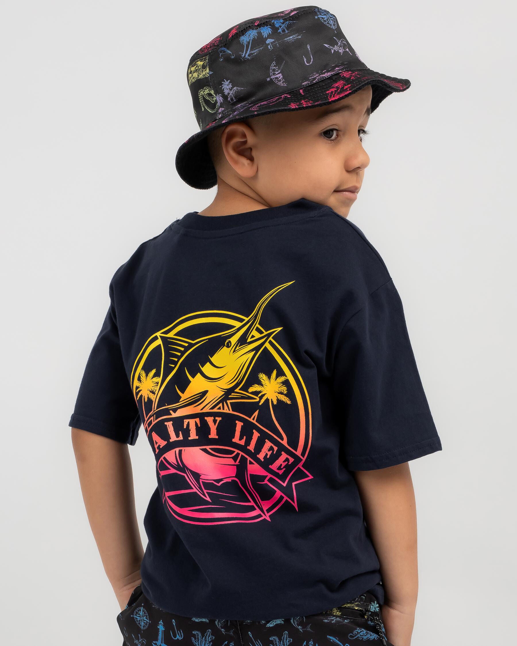 Salty Life Toddlers' Angler T-Shirt in Navy