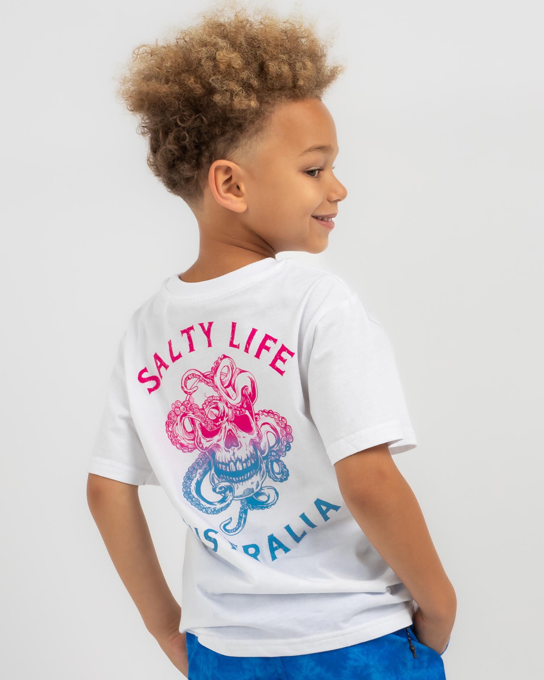 Salty Life Toddlers' Tentacles T-Shirt in White