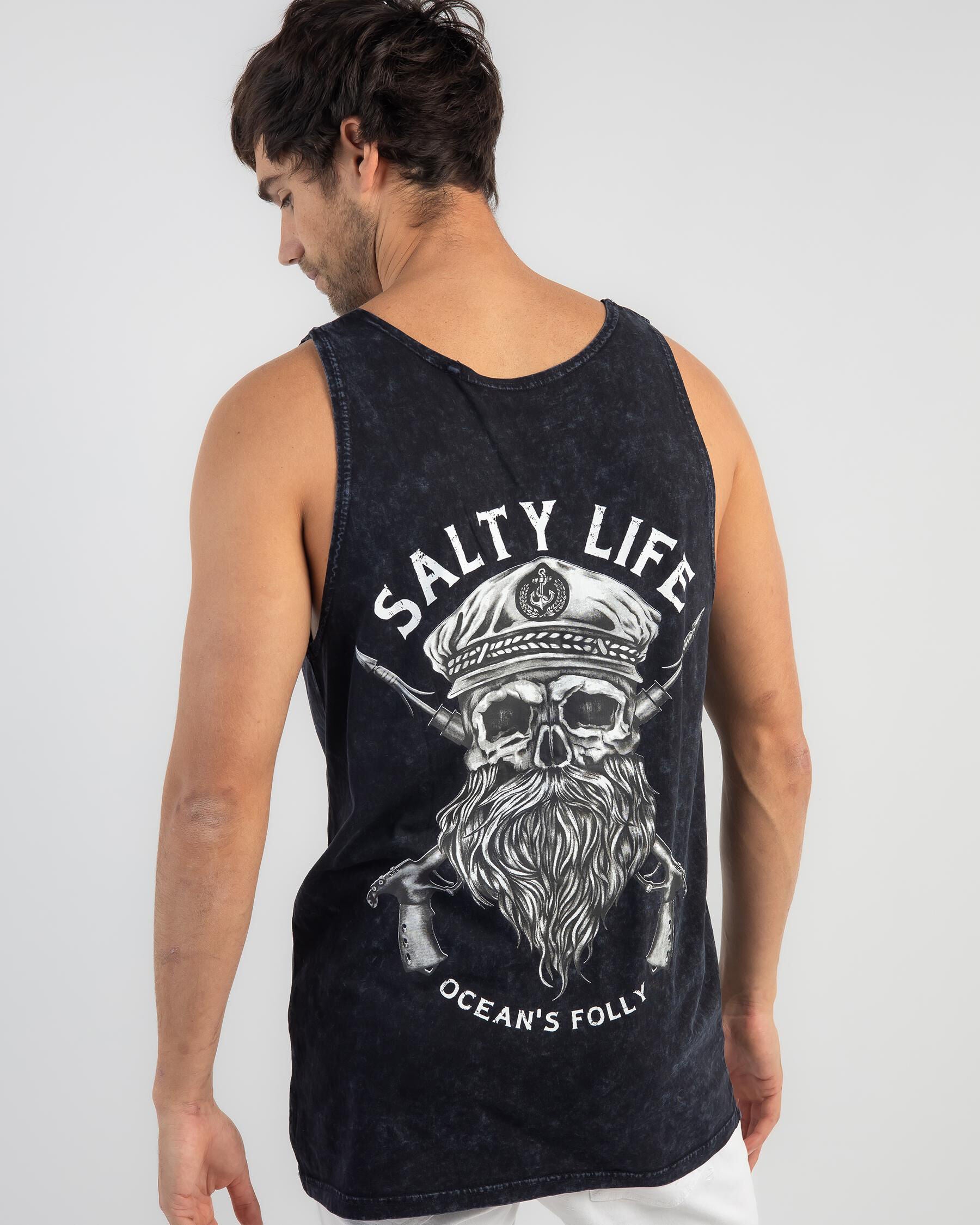 Salty Life Men's Oceans Folly Vest Top in Navy
