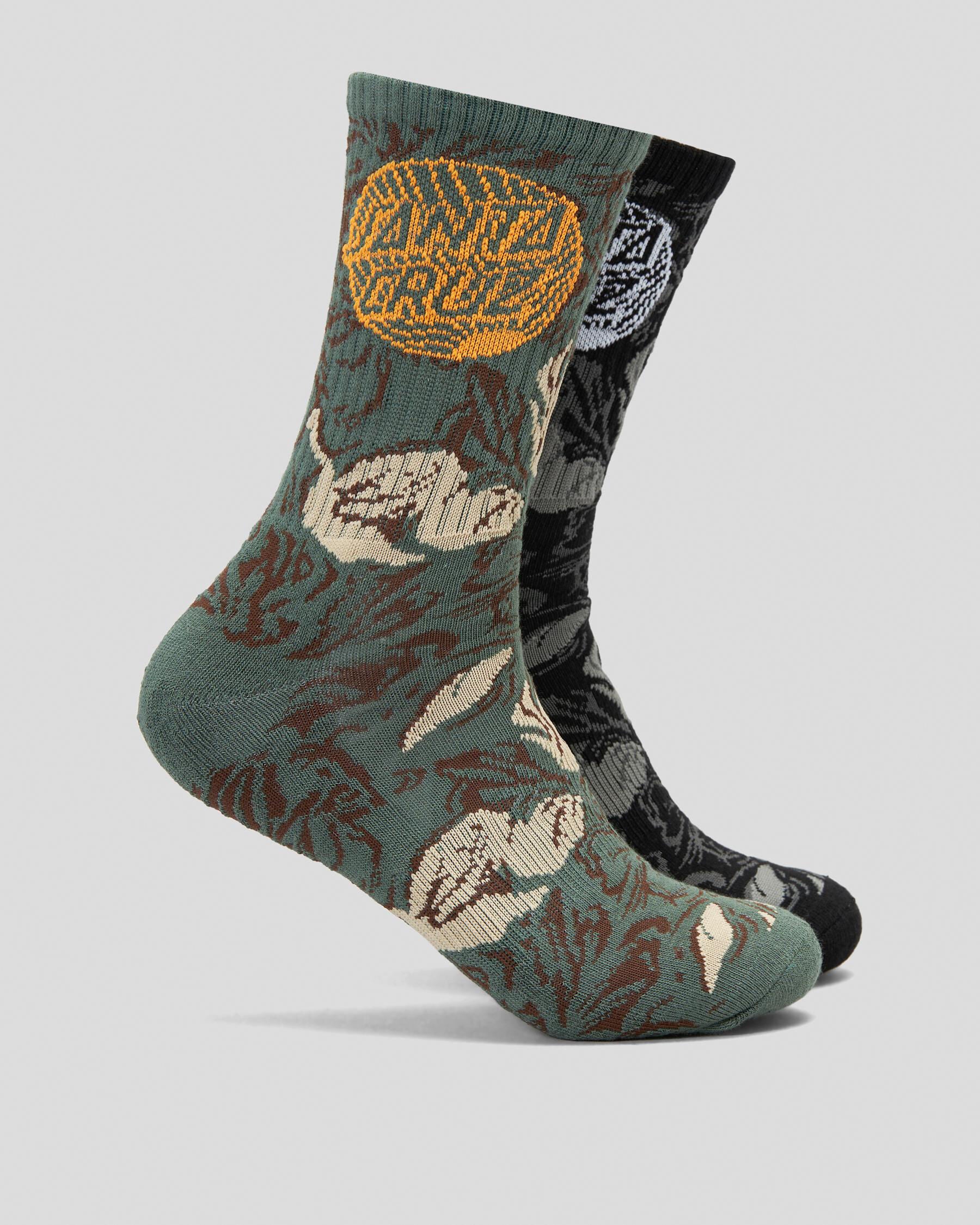 Santa Cruz Men's Retreat Dot Socks 2 Pack in Camo