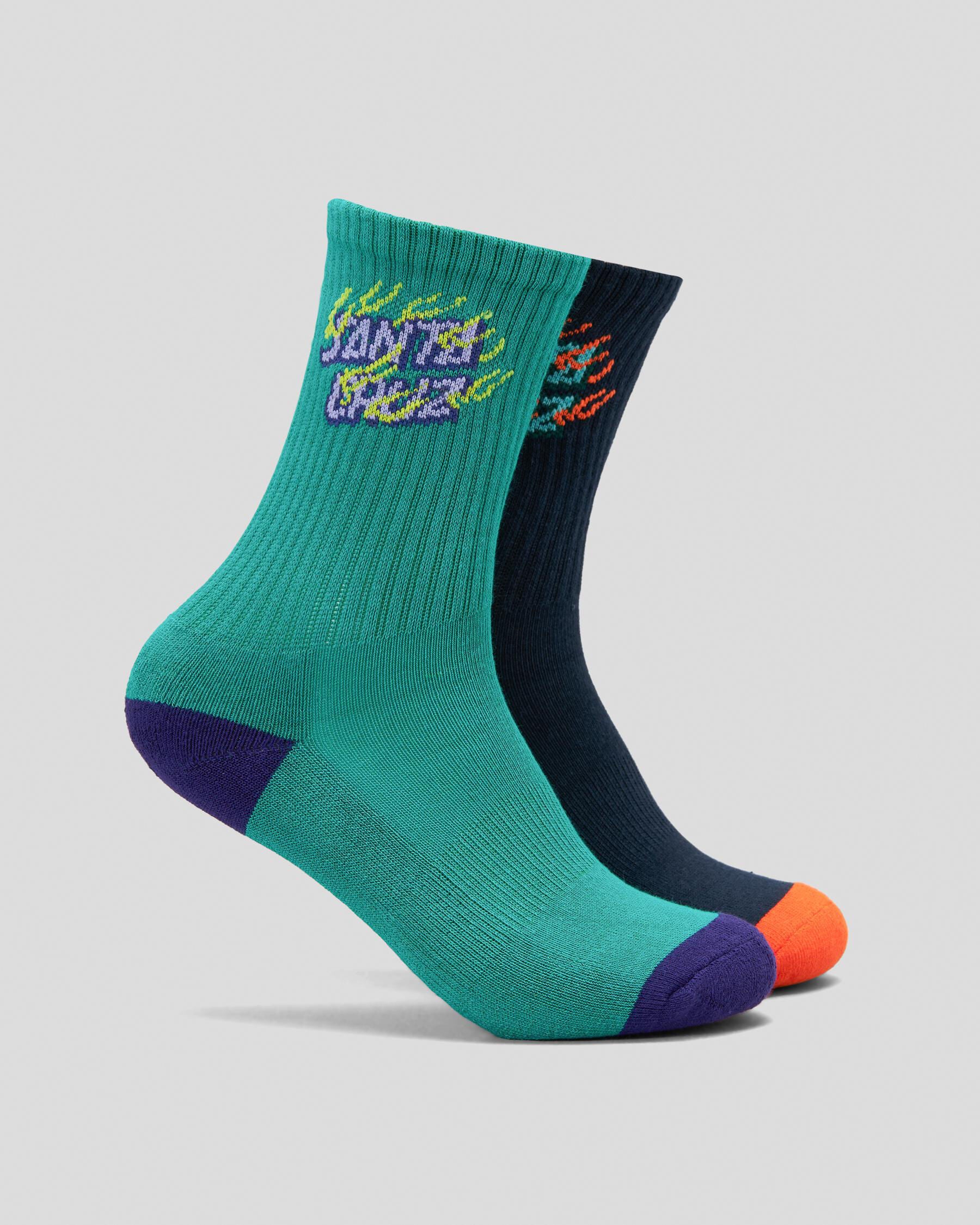 Santa Cruz Boys' Inferno Stack Socks 2 Pack