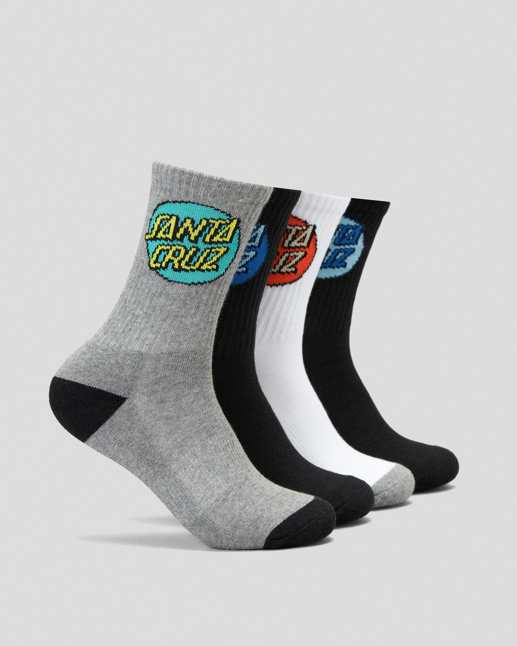 Santa Cruz Boys' Other Dot Socks 4 Pack