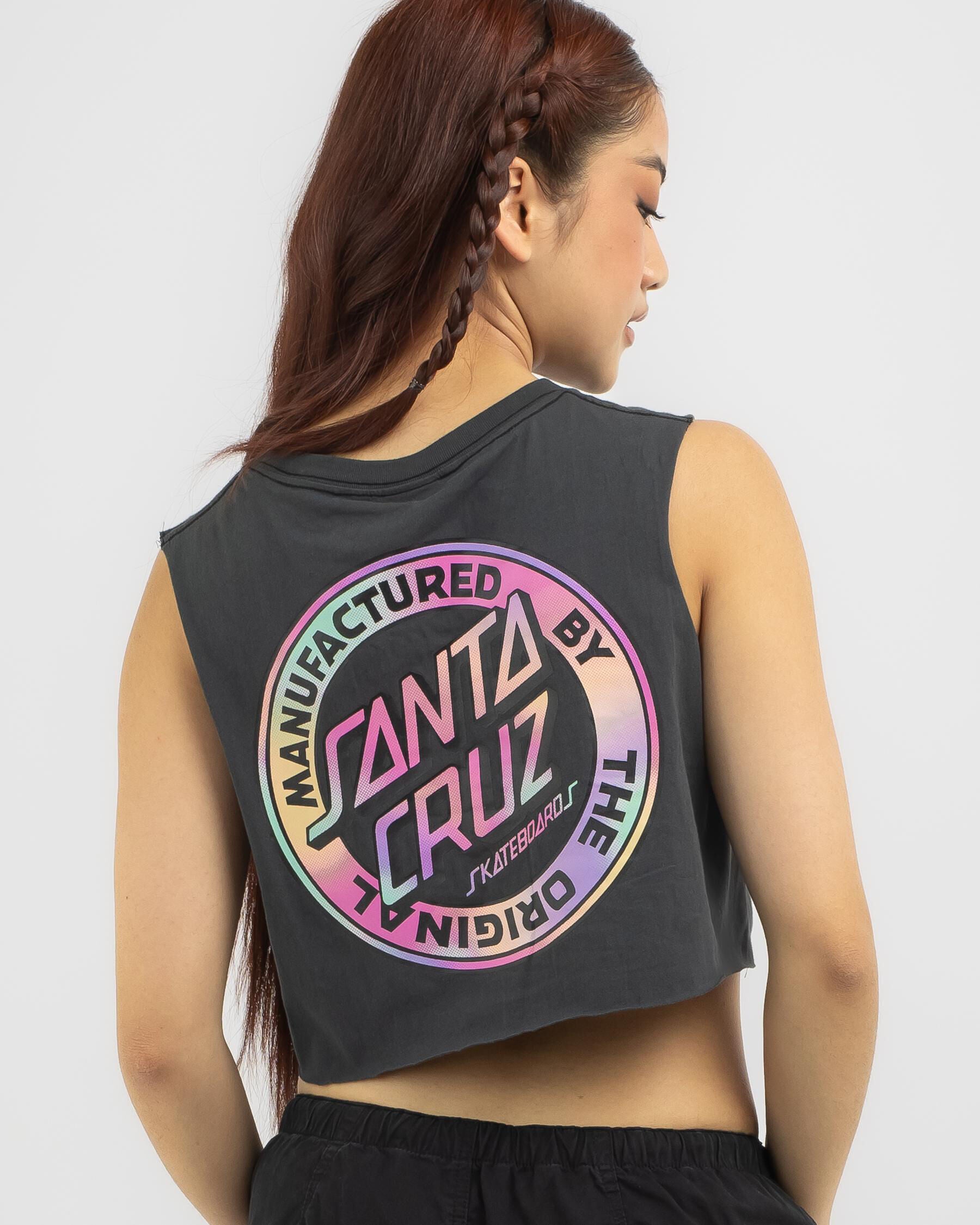 Santa Cruz Women's Other Vivid Mfg Dot Tank Top in Black