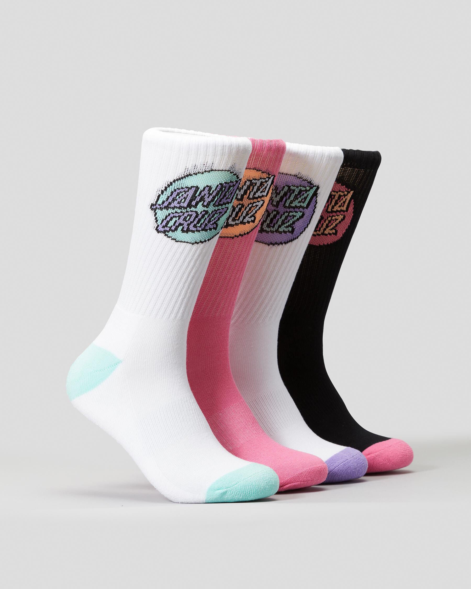 Santa Cruz Women's Pop Dot Socks 4 Pack