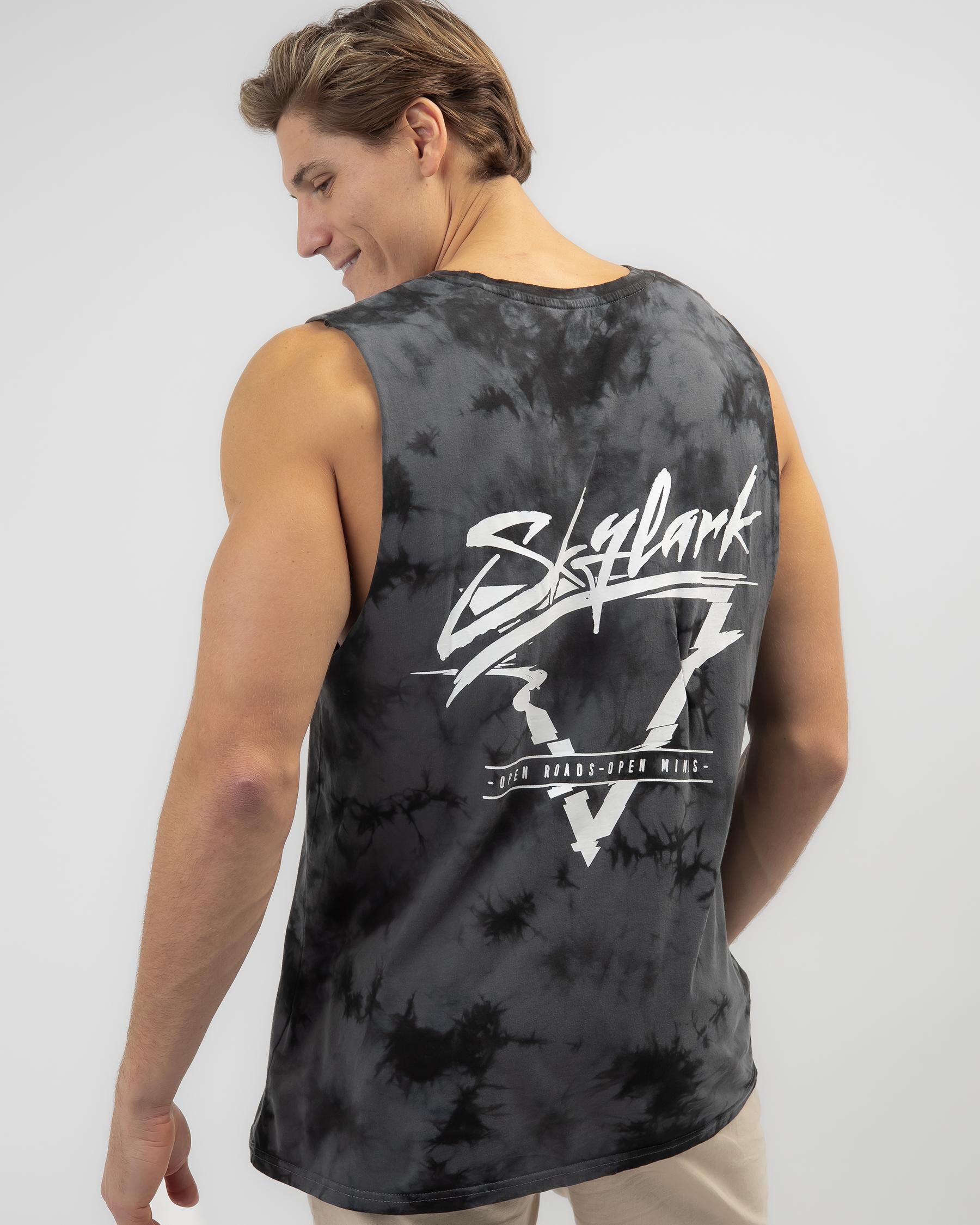 Skylark Men's Frequency Muscle Tank Top in Black