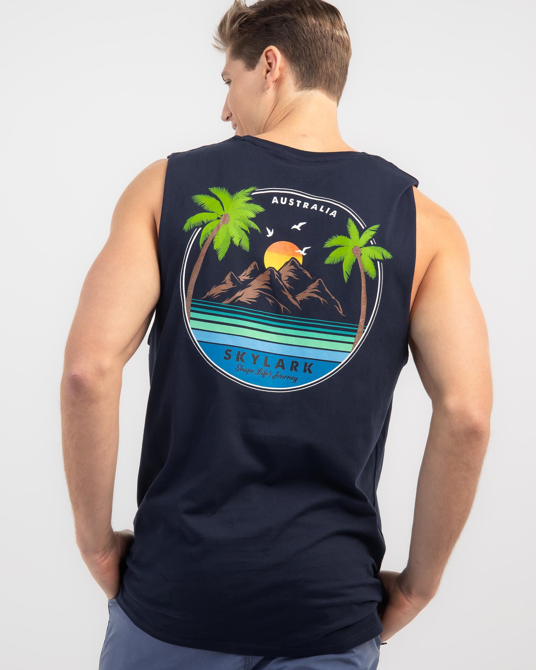 Skylark Men's Coastal Muscle Tank Top in Navy