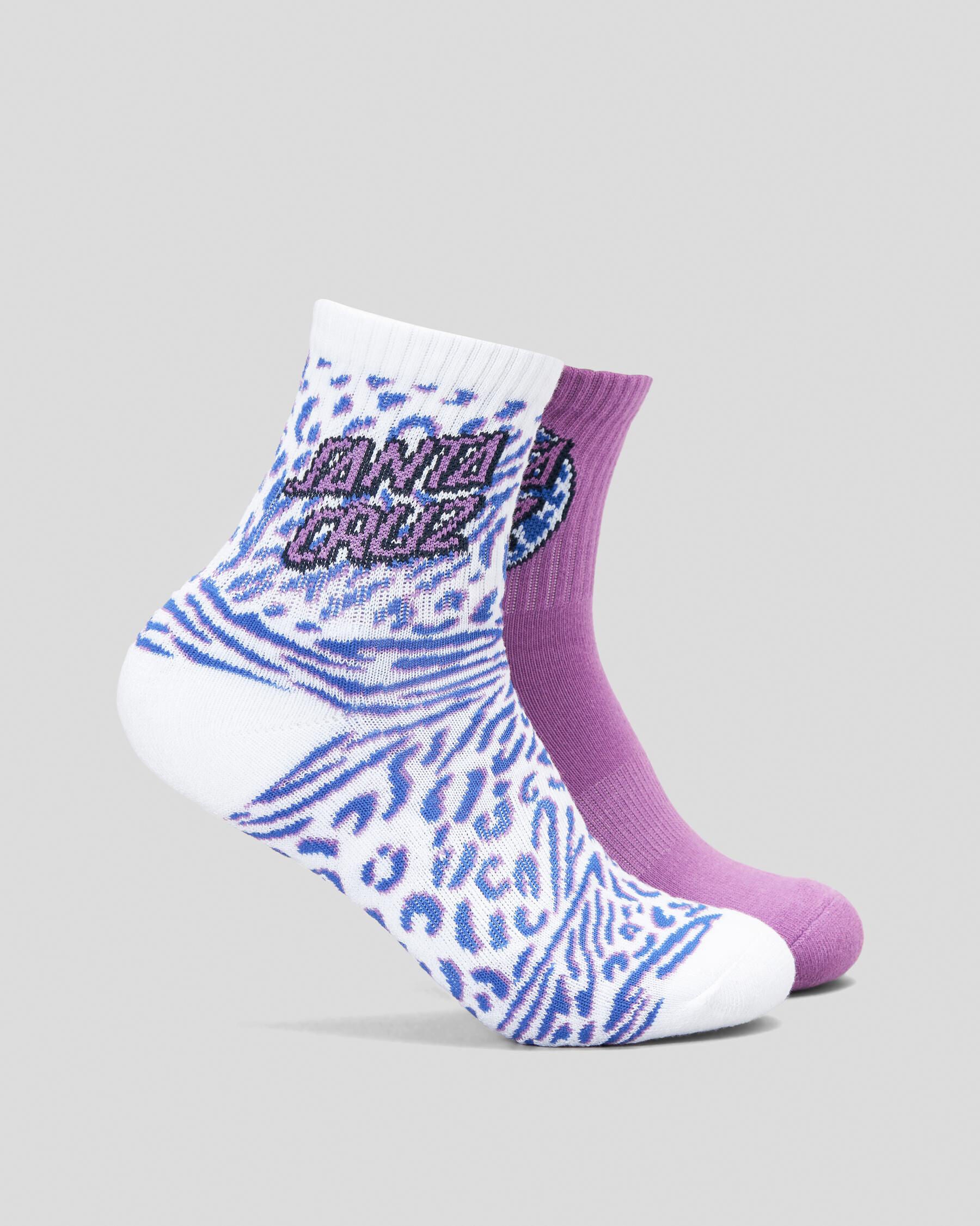 Santa Cruz Girls' Zebra Marble Dot Socks Pack