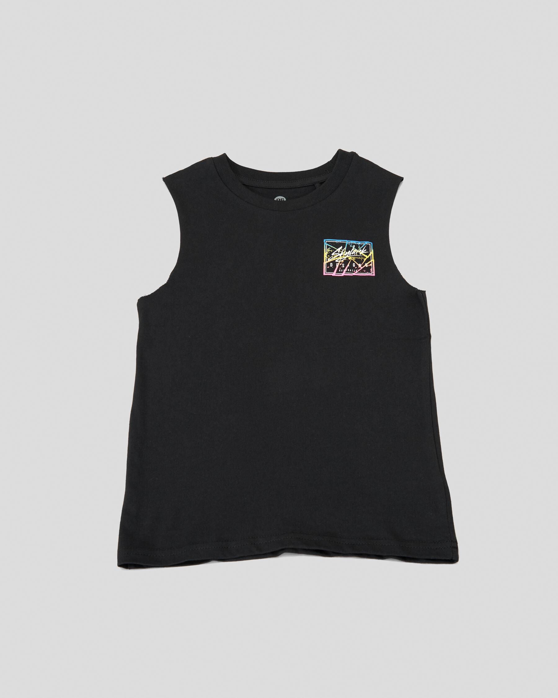 Skylark Toddlers' Split Muscle Tank Top in Black