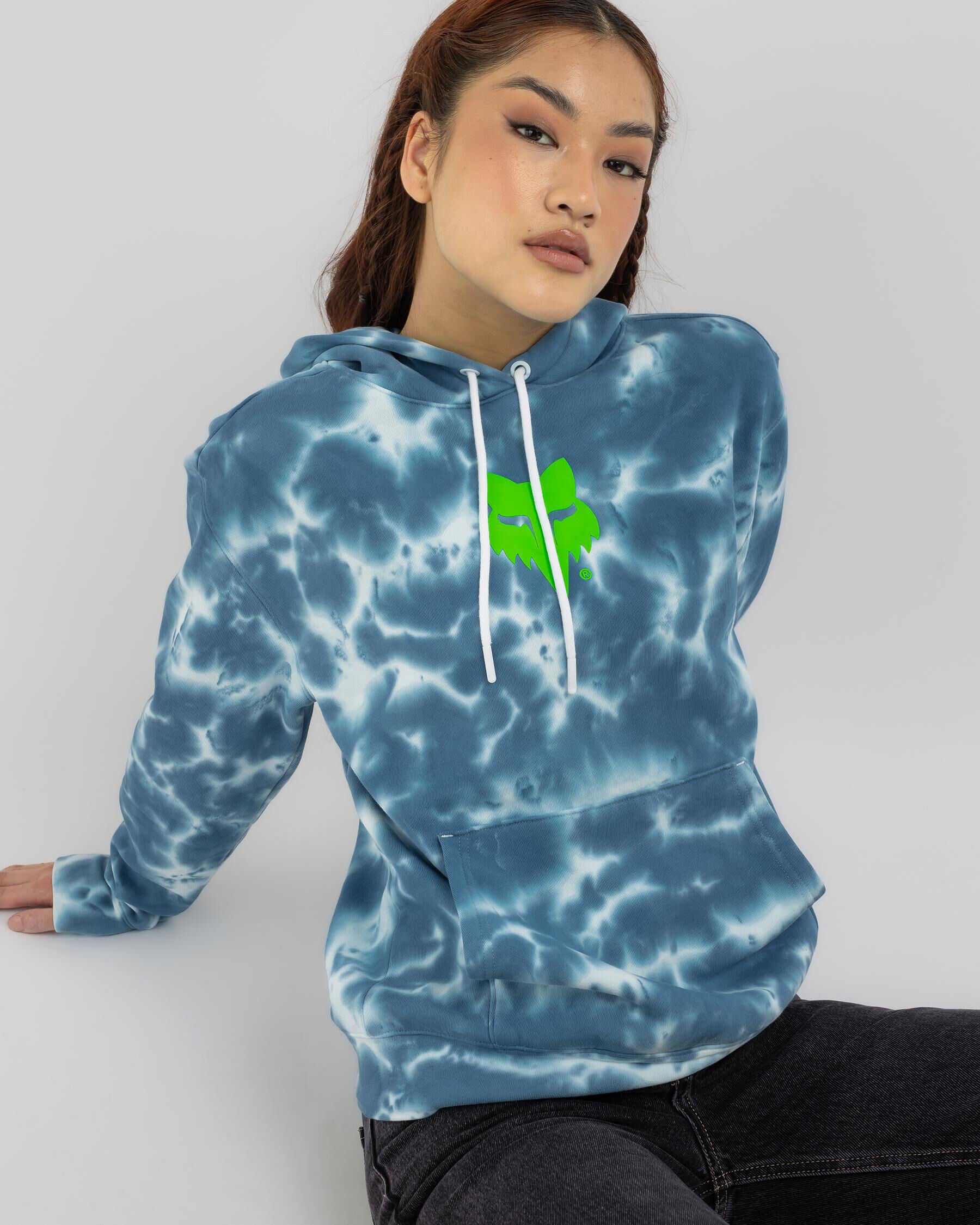 Fox Women's Atlas Fleece Pullover Hoodie in Blue