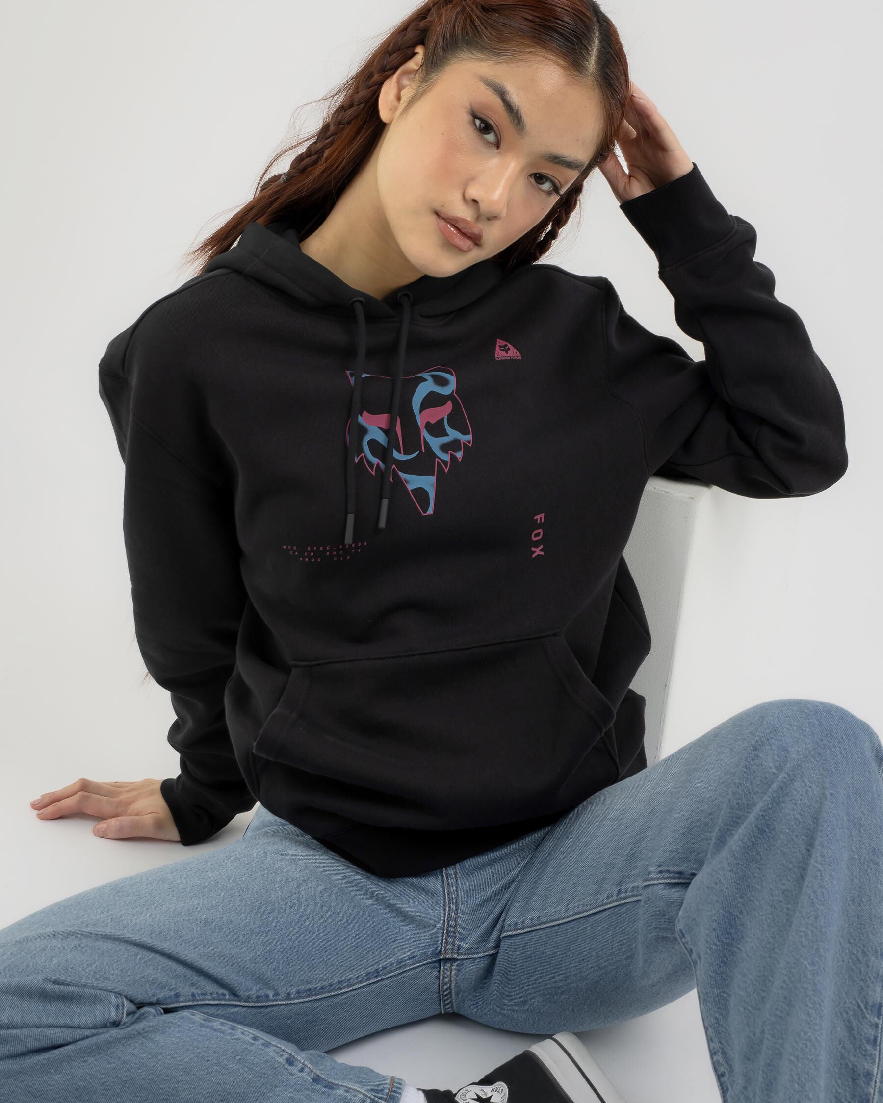 Fox Women's Withered Fleece Pullover Hoodie in Black