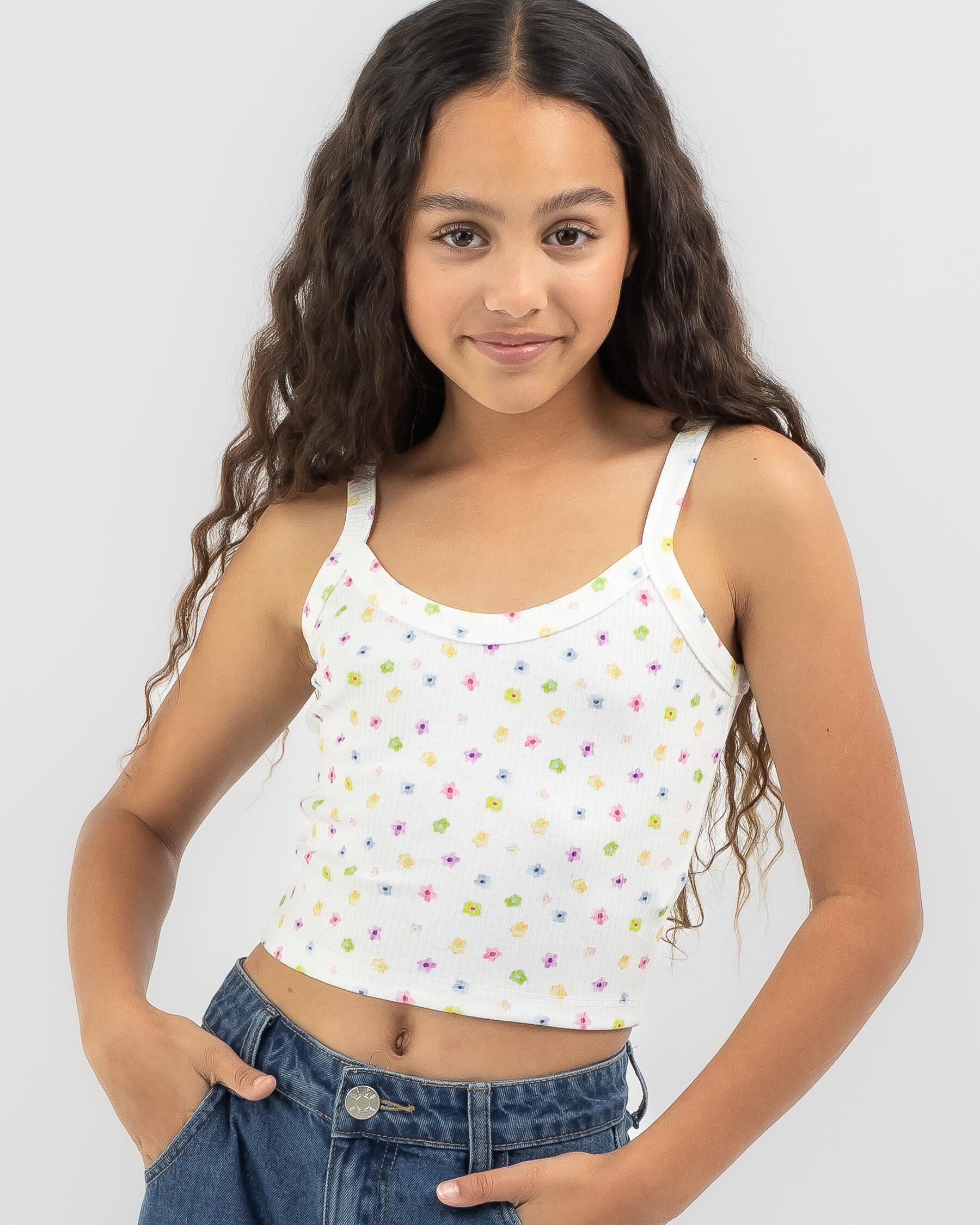 Mooloola Girls' Lovebug Tank Top in Floral