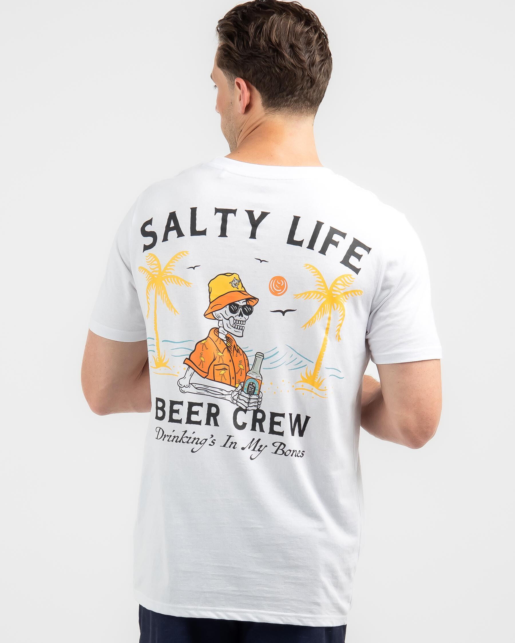 Salty Life Men's Beer Me T-Shirt in White