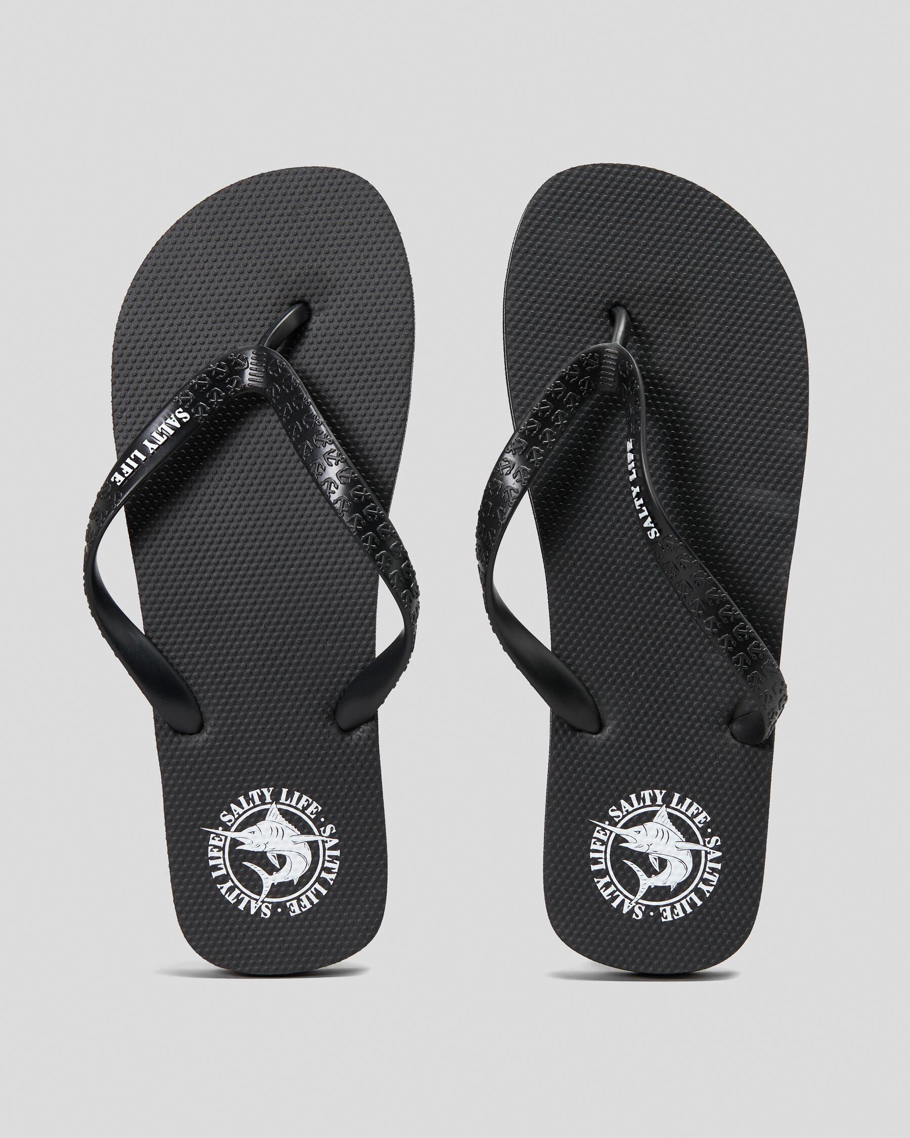 Salty Life Men's Endure Flip Flops in Black
