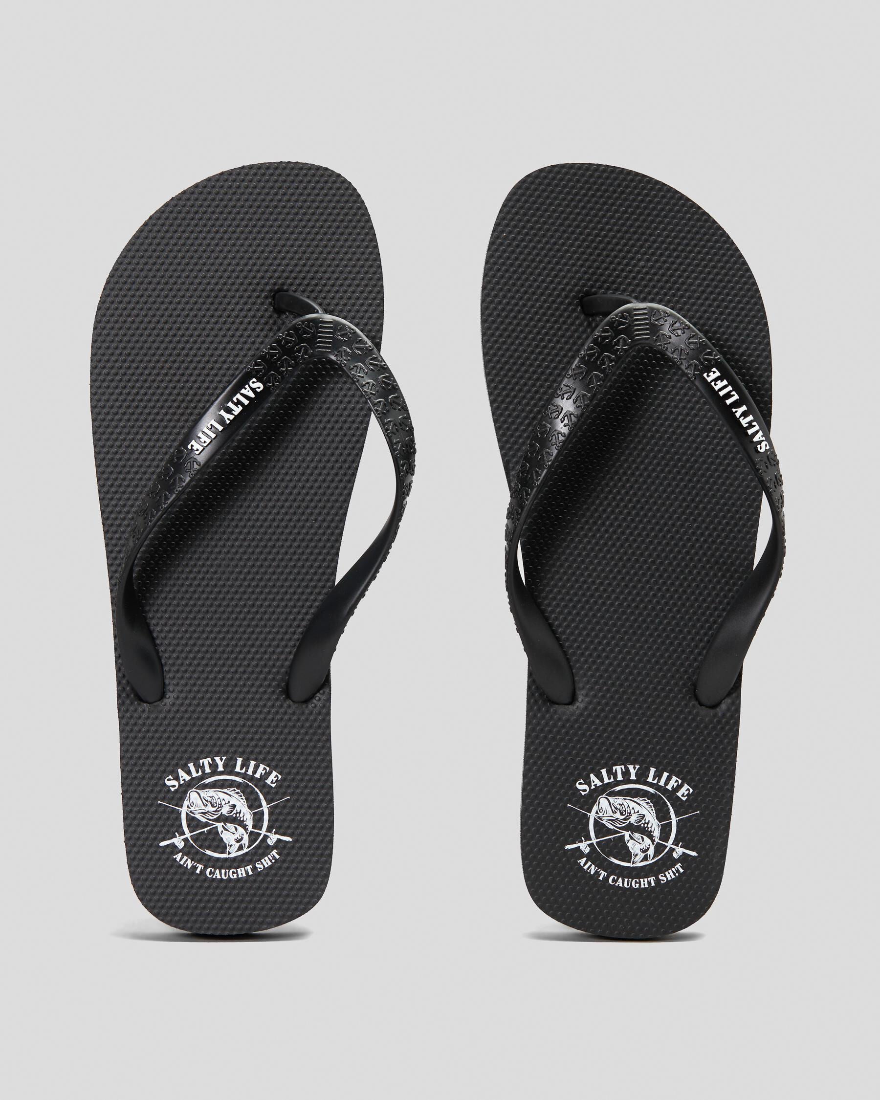 Salty Life Men's A. c.s Flip Flops in Black