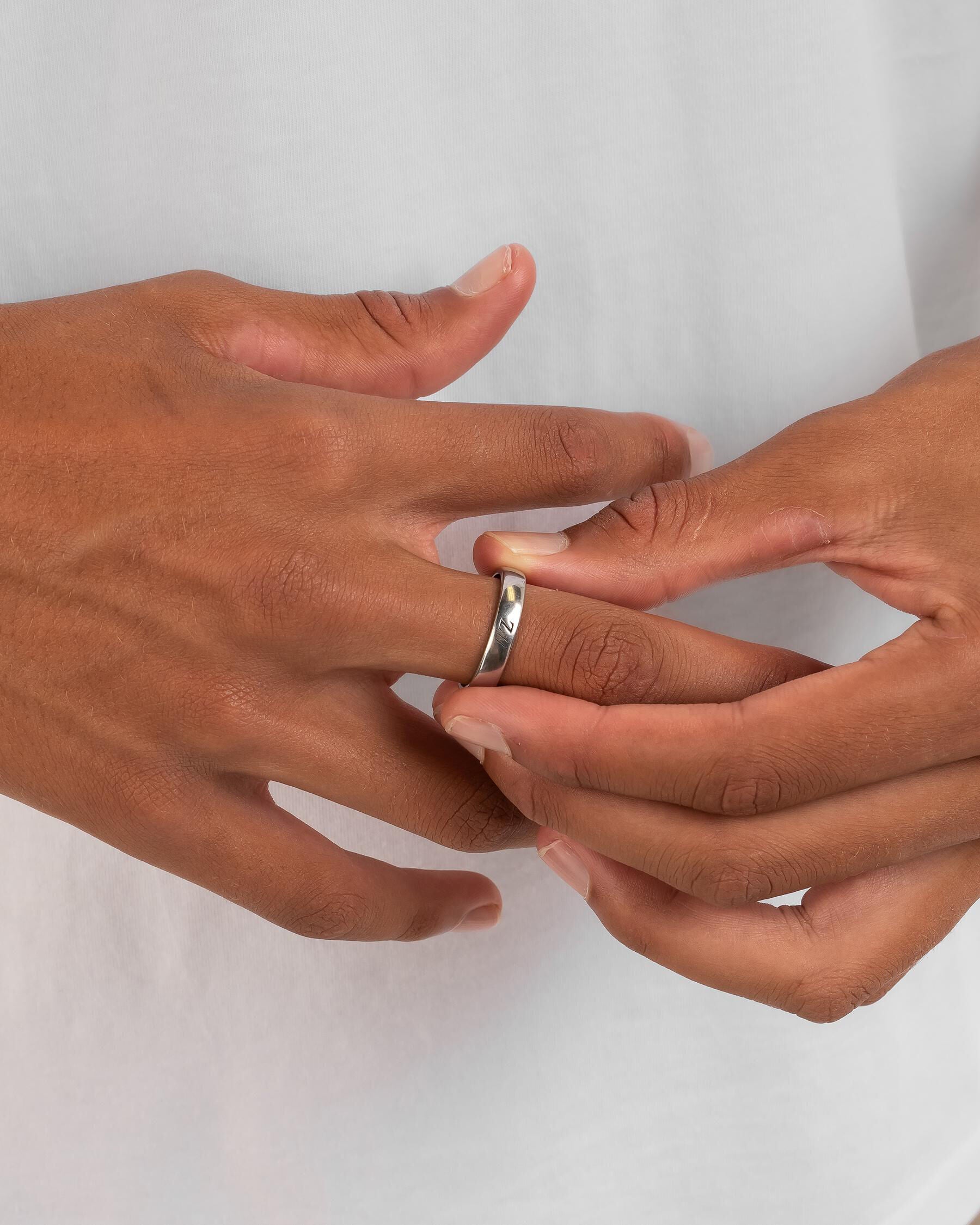 ZUKO Jewellery Men's Stacker Ring in Silver