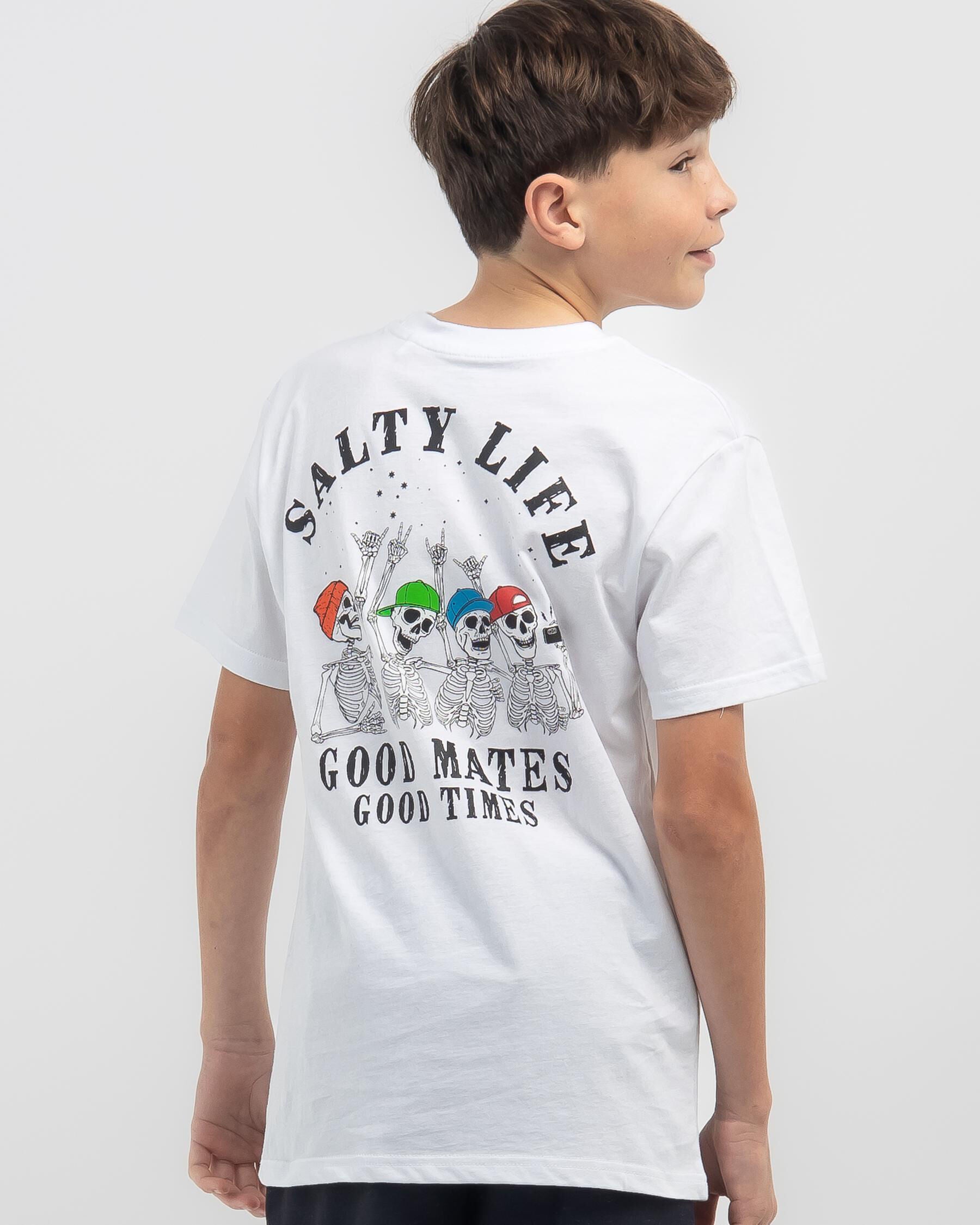 Salty Life Boys' Good Mates T-Shirt in White
