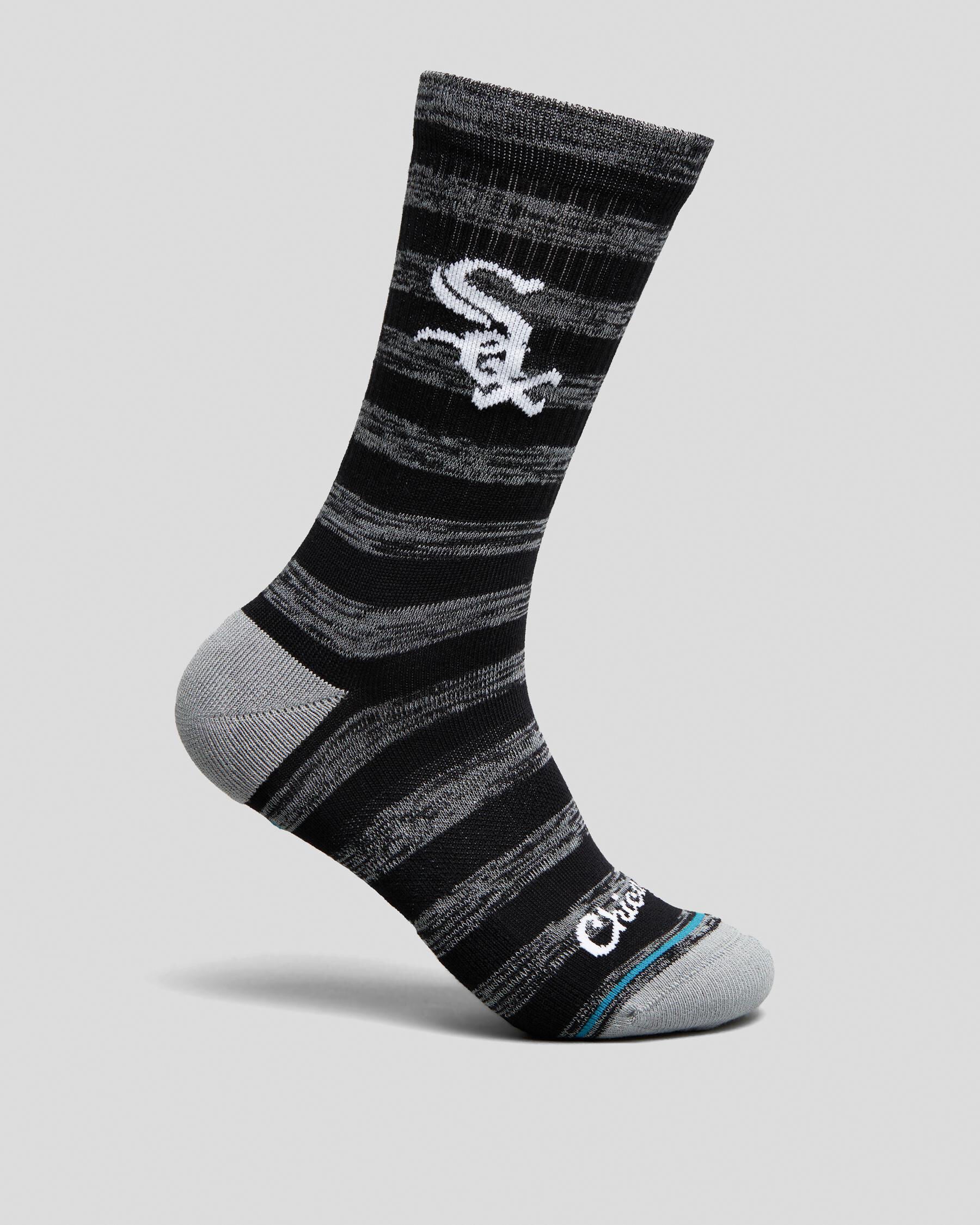 Stance Men's White Sox Twist Crew Socks in Black
