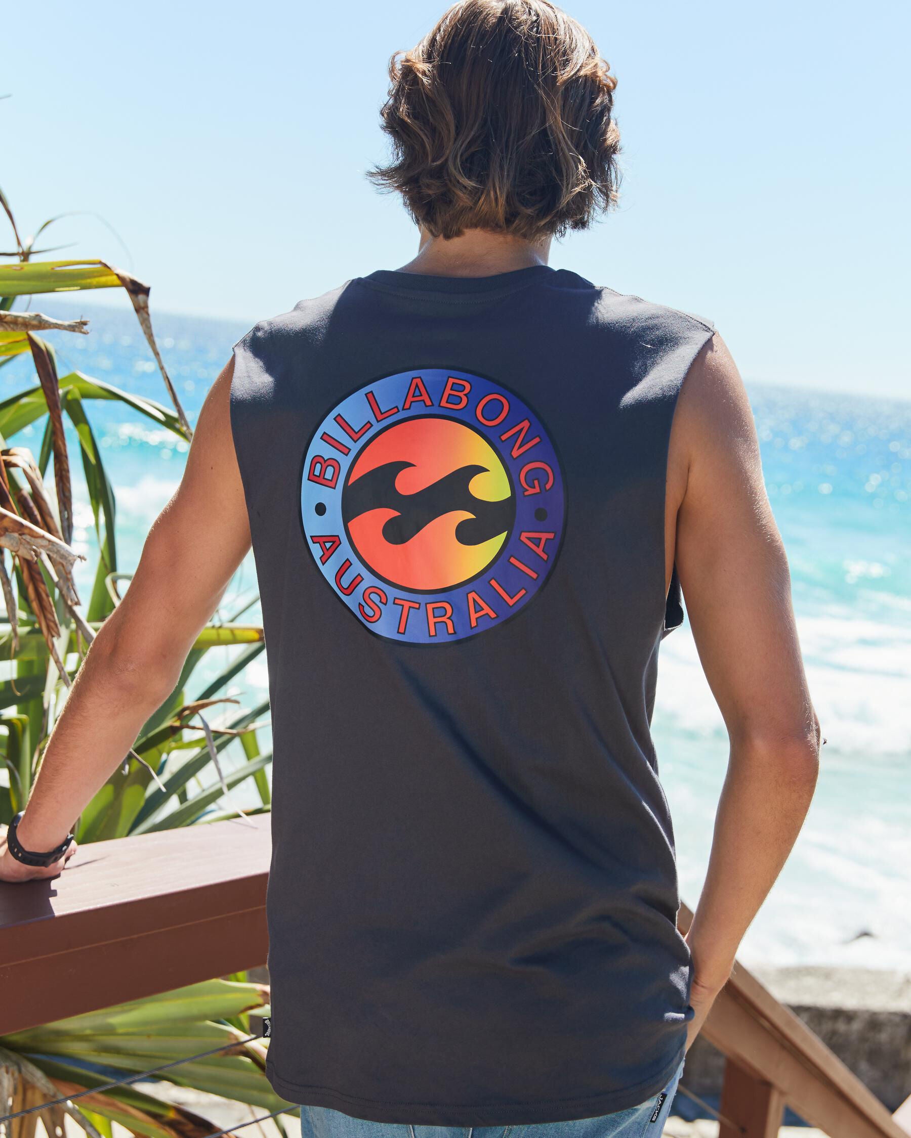 Billabong Men's Vintage Roar Muscle Tank Top in Black