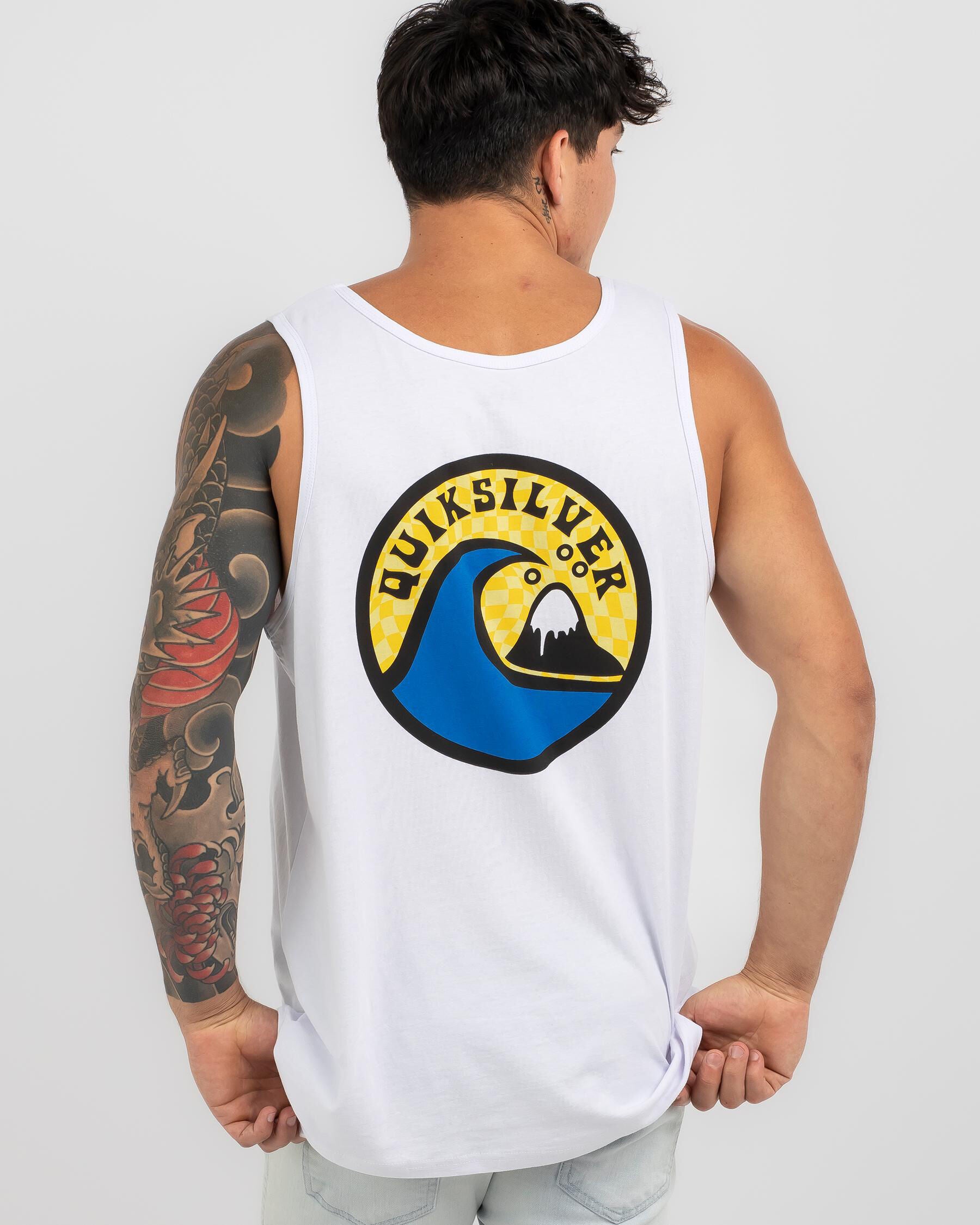 Quiksilver Men's Feeling The Vibe Tank Top in White