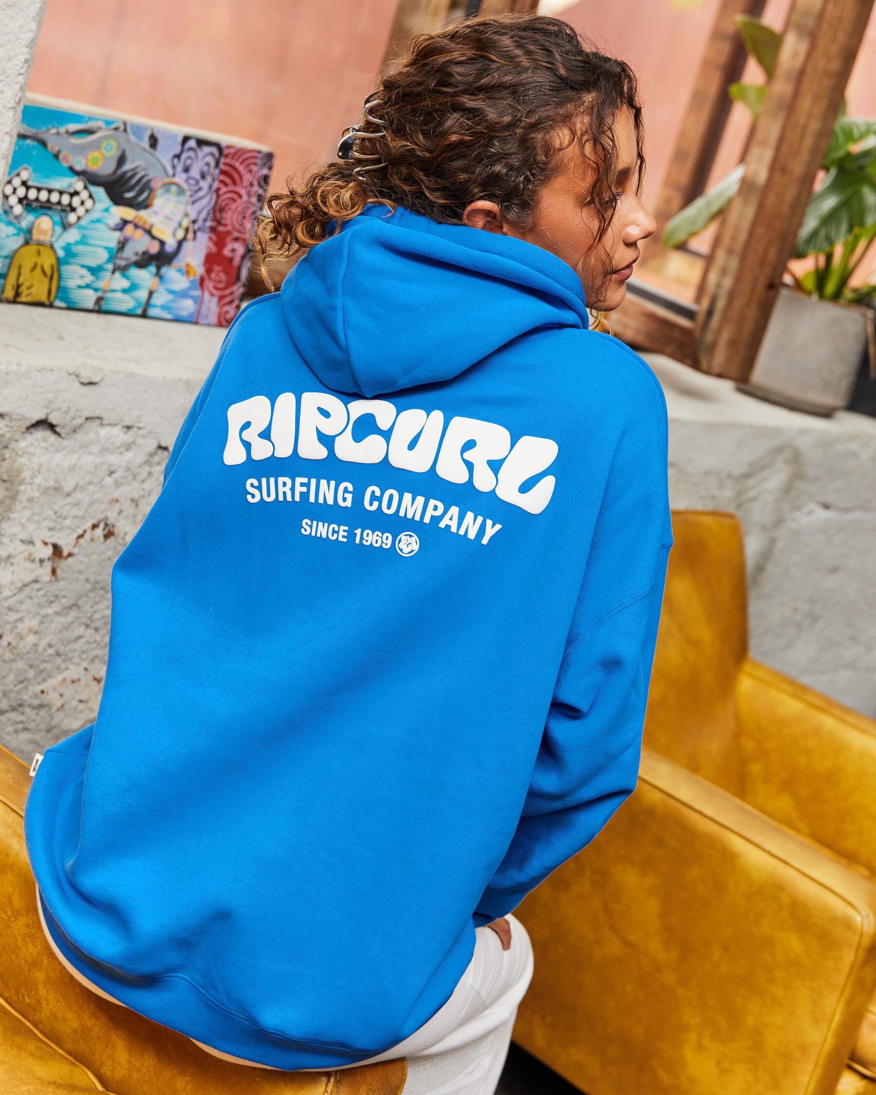 Rip Curl Women's Surf Puff Heritage Hoodie in Blue
