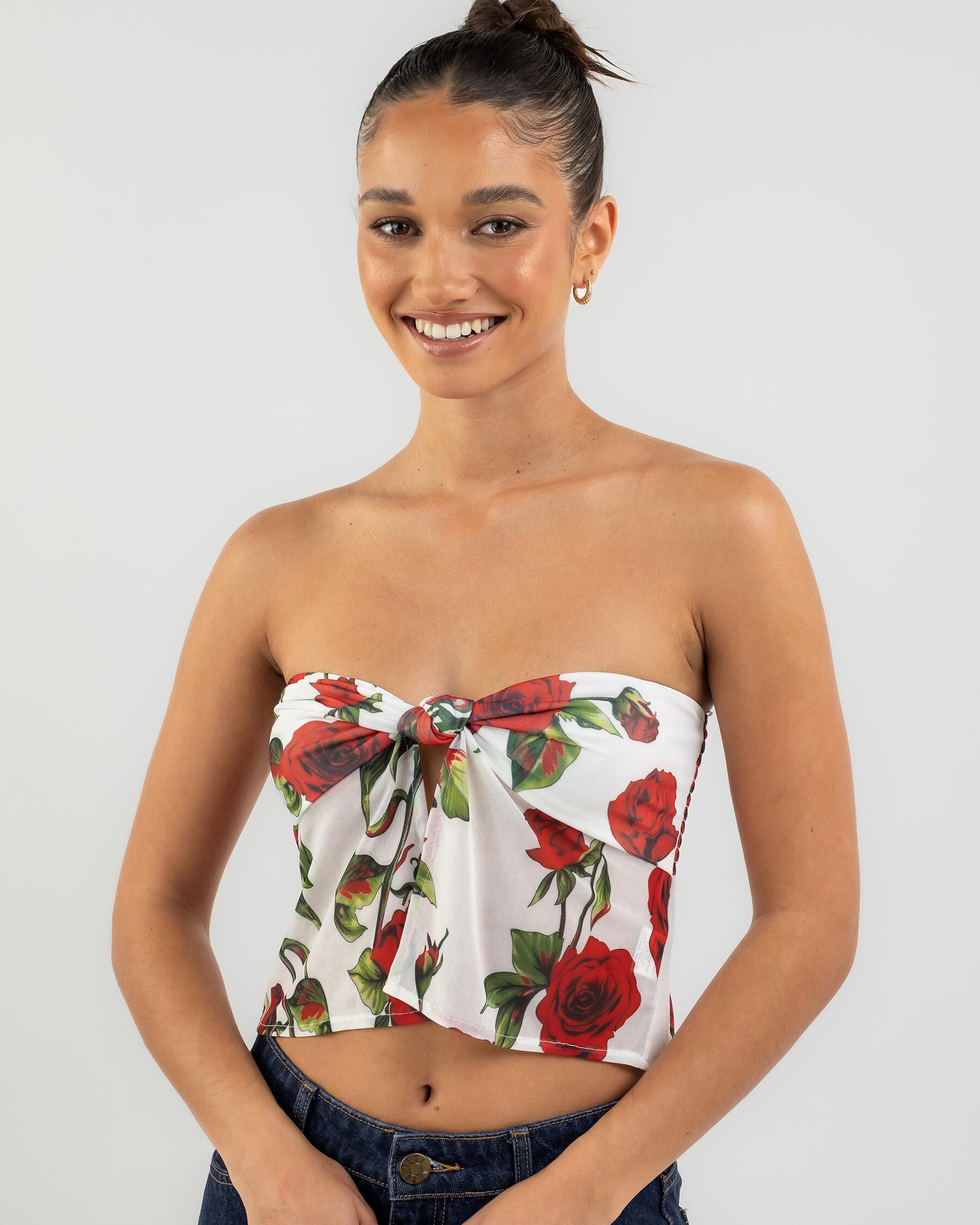 Mooloola Women's Evans Tube Top in Floral