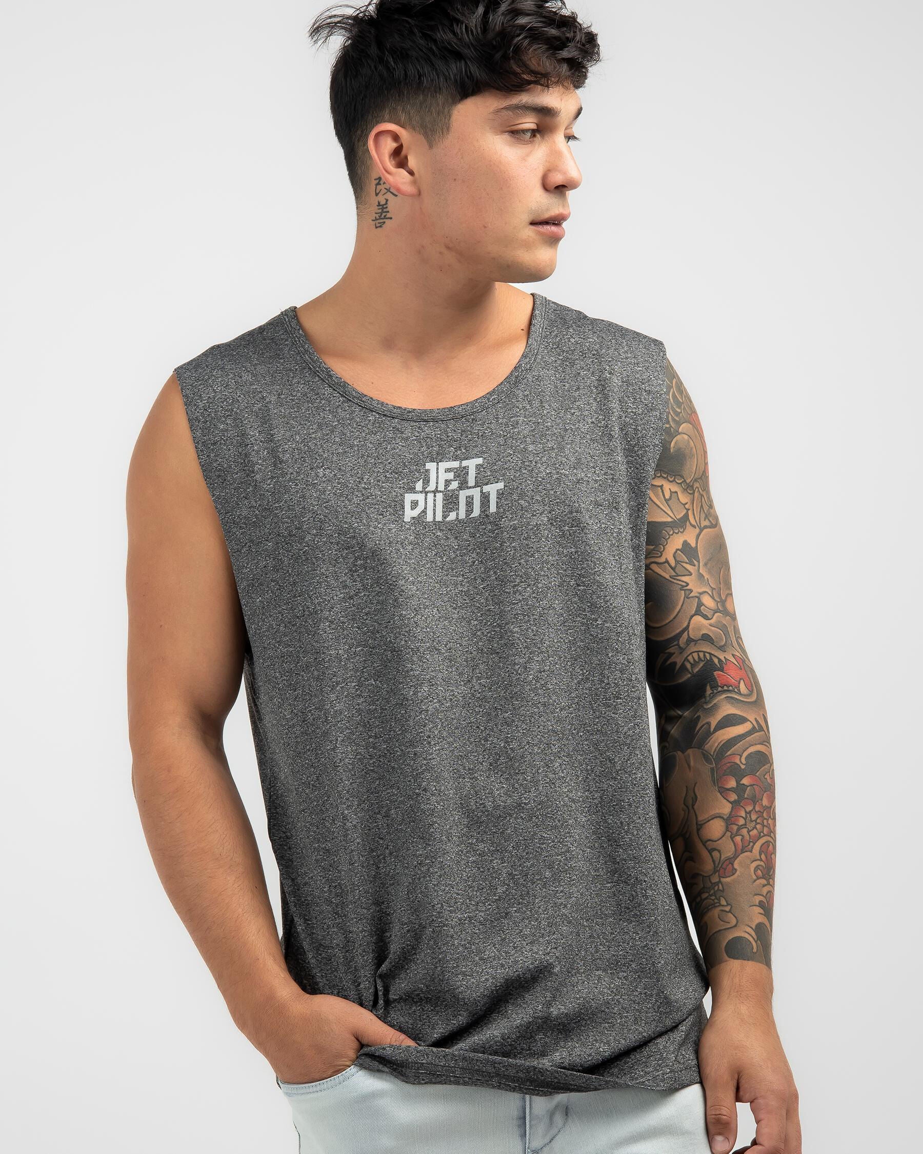 Jetpilot Men's All Day Muscle Tank Top in Grey