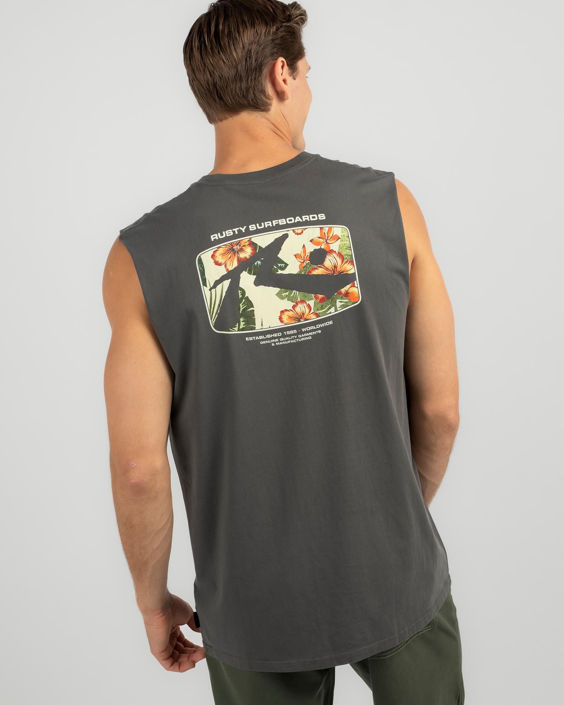 Rusty Men's Advocate Tank Top in Grey