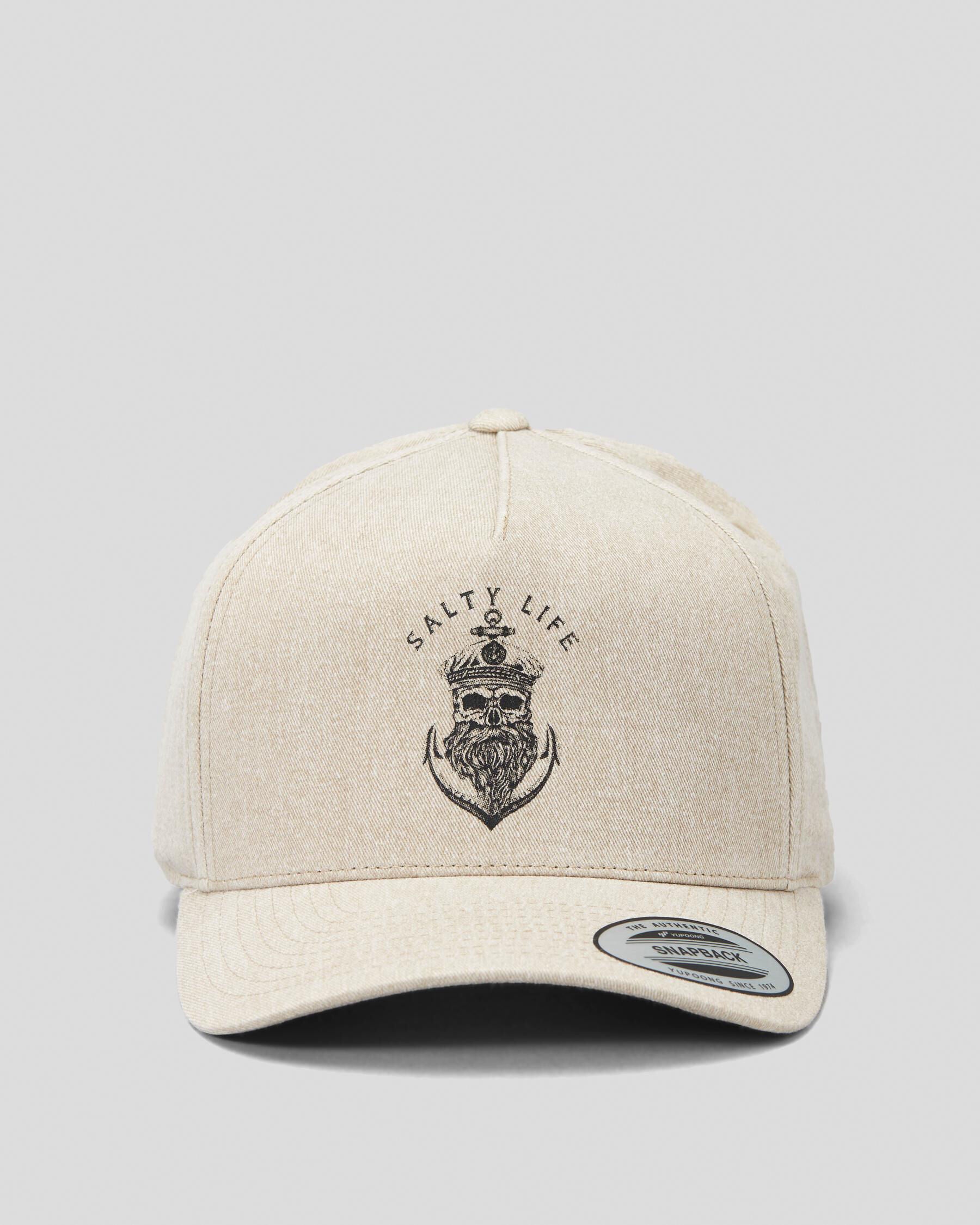 Salty Life Men's Anchors Snapback Cap in Green