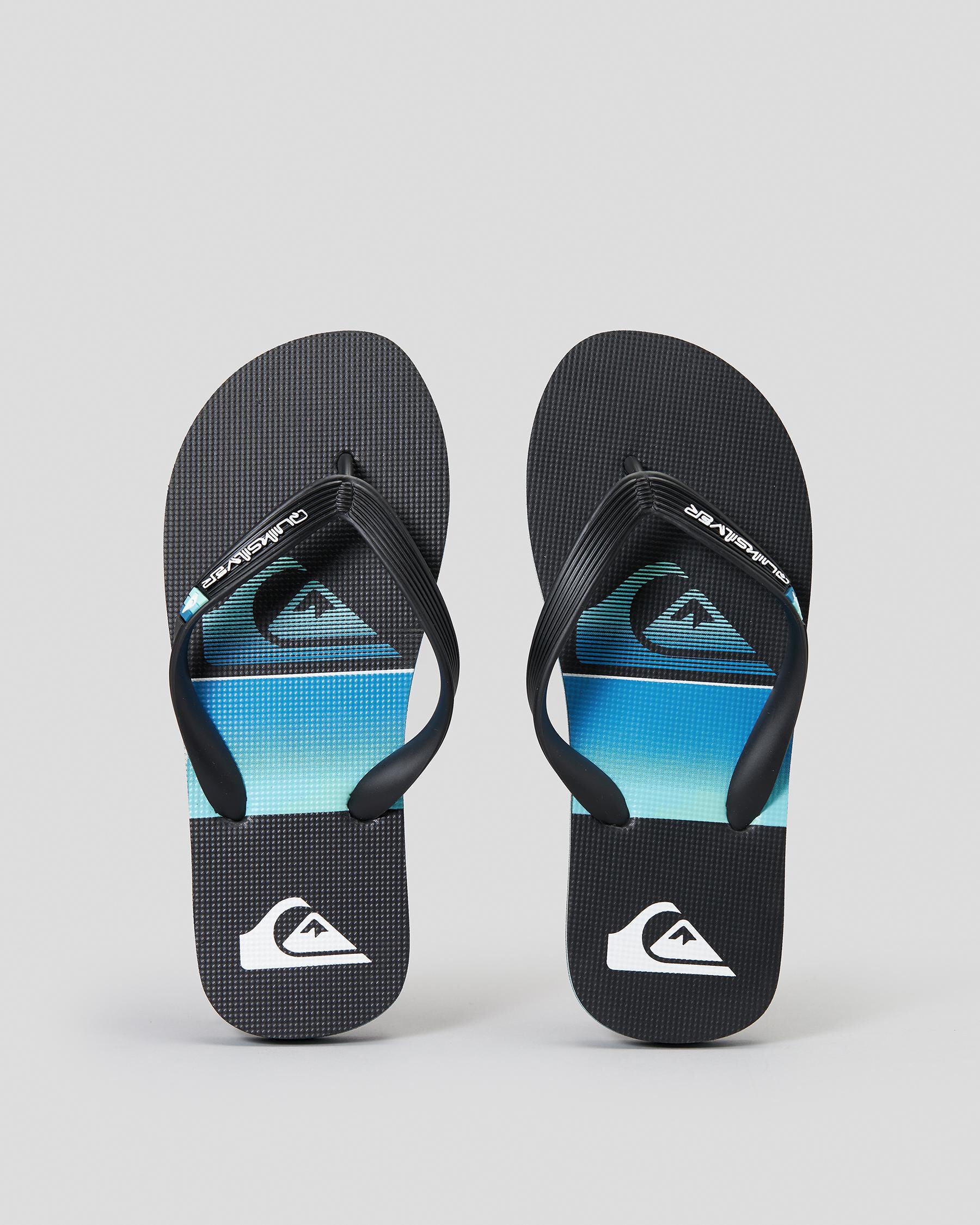 Quiksilver Boys' Molokai Art Youth Flip Flops in Black