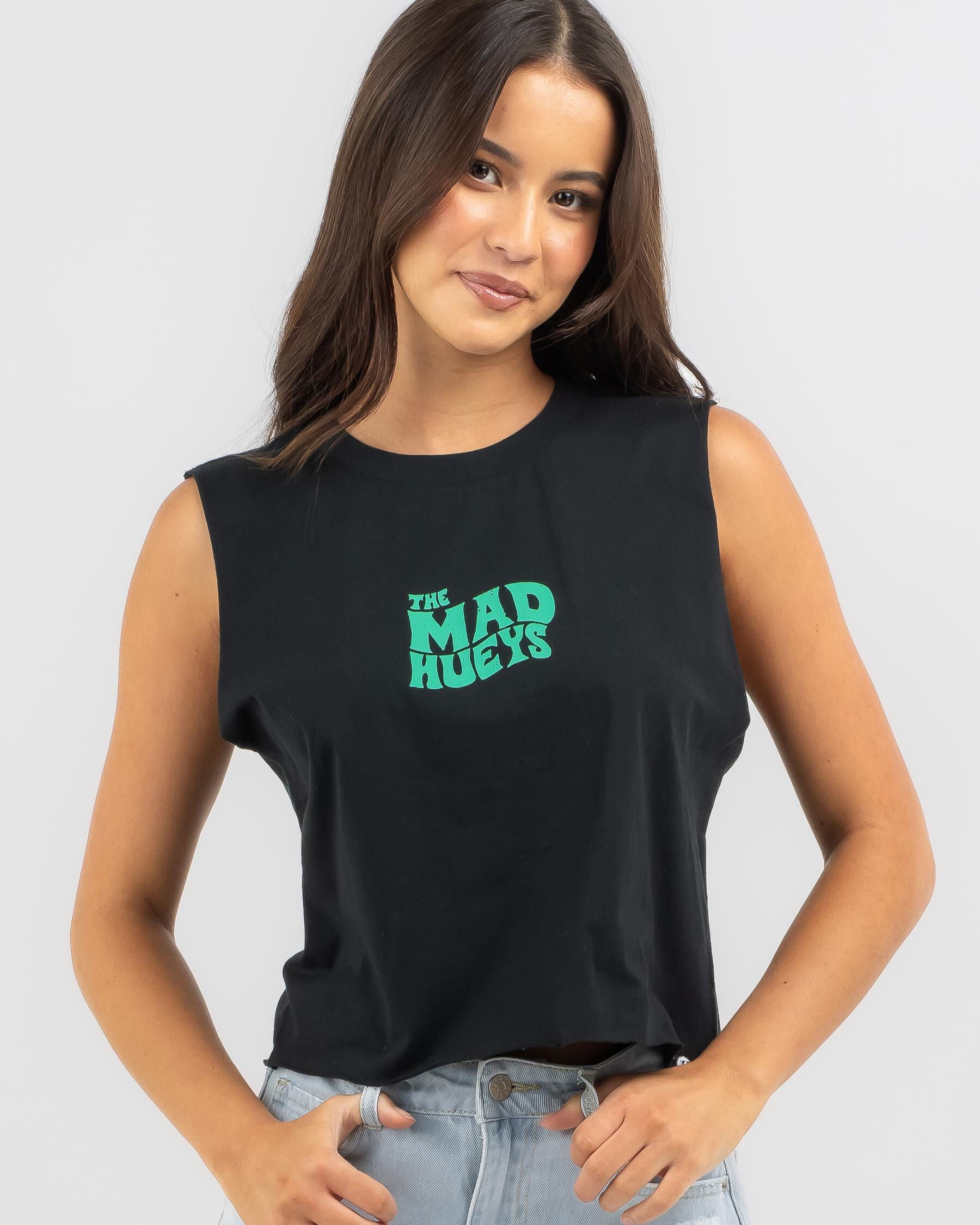 The Mad Hueys Women's Aloha From Hell Tank Top in Black