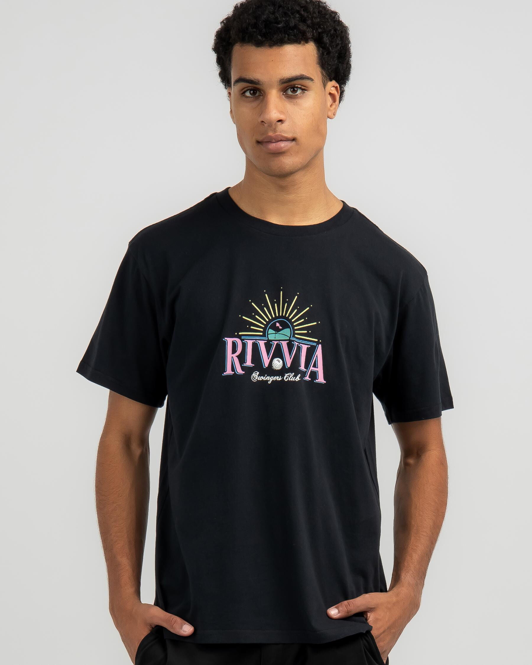 Rivvia Men's Swingers Club T-Shirt in Black
