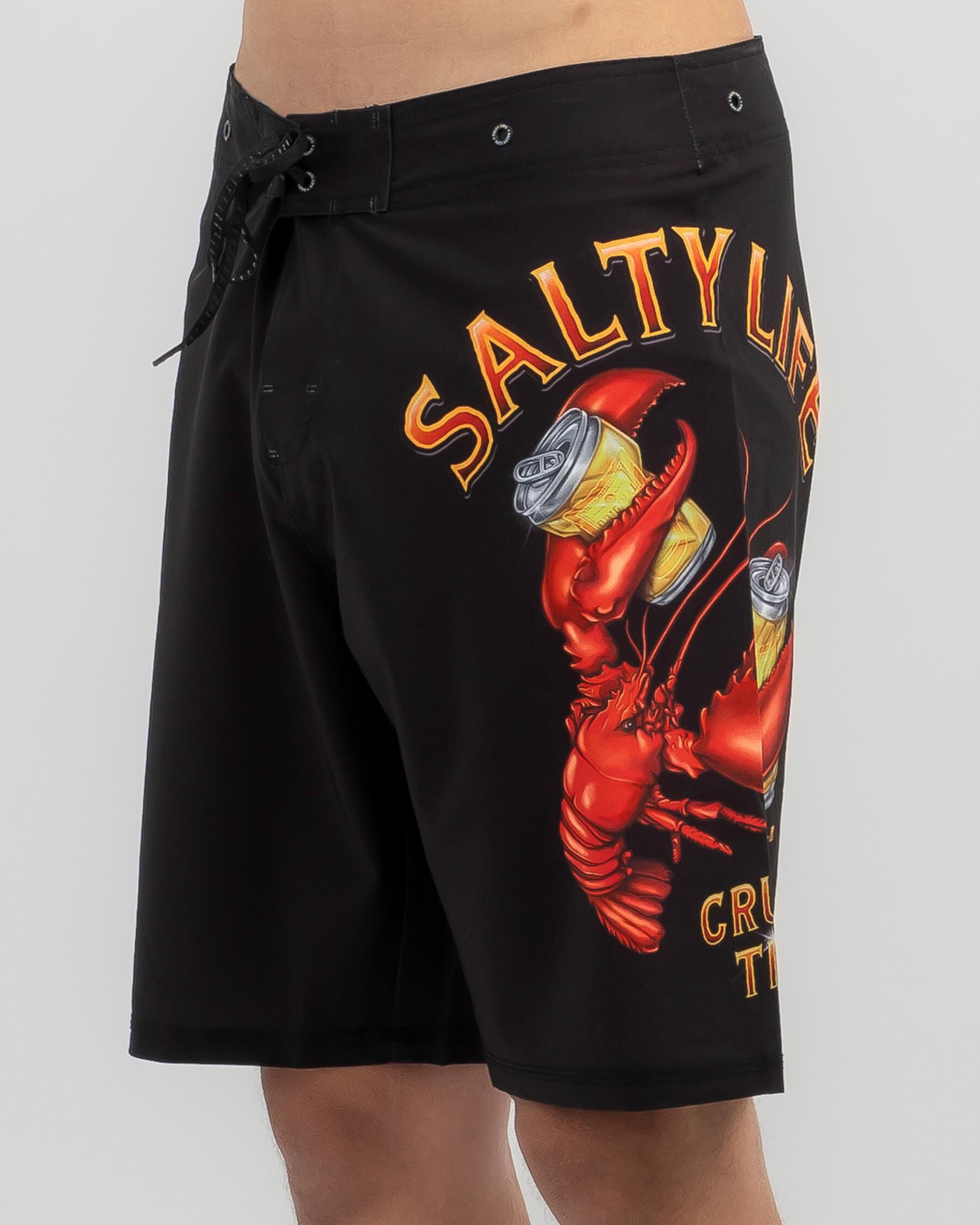 Salty Life Boy's Crushin Tinnies Swim Trunks in Black