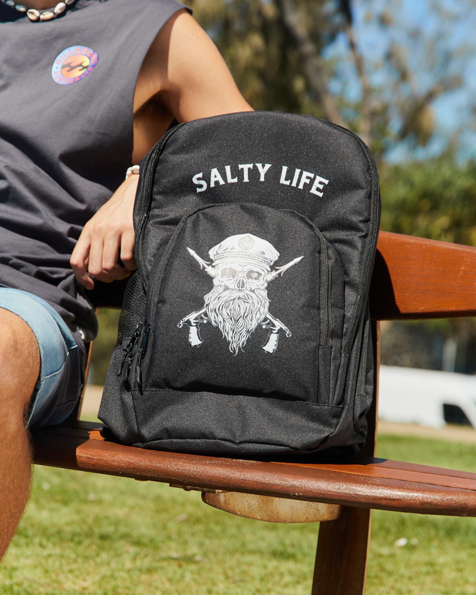 Salty Life Overboard Backpack in Black
