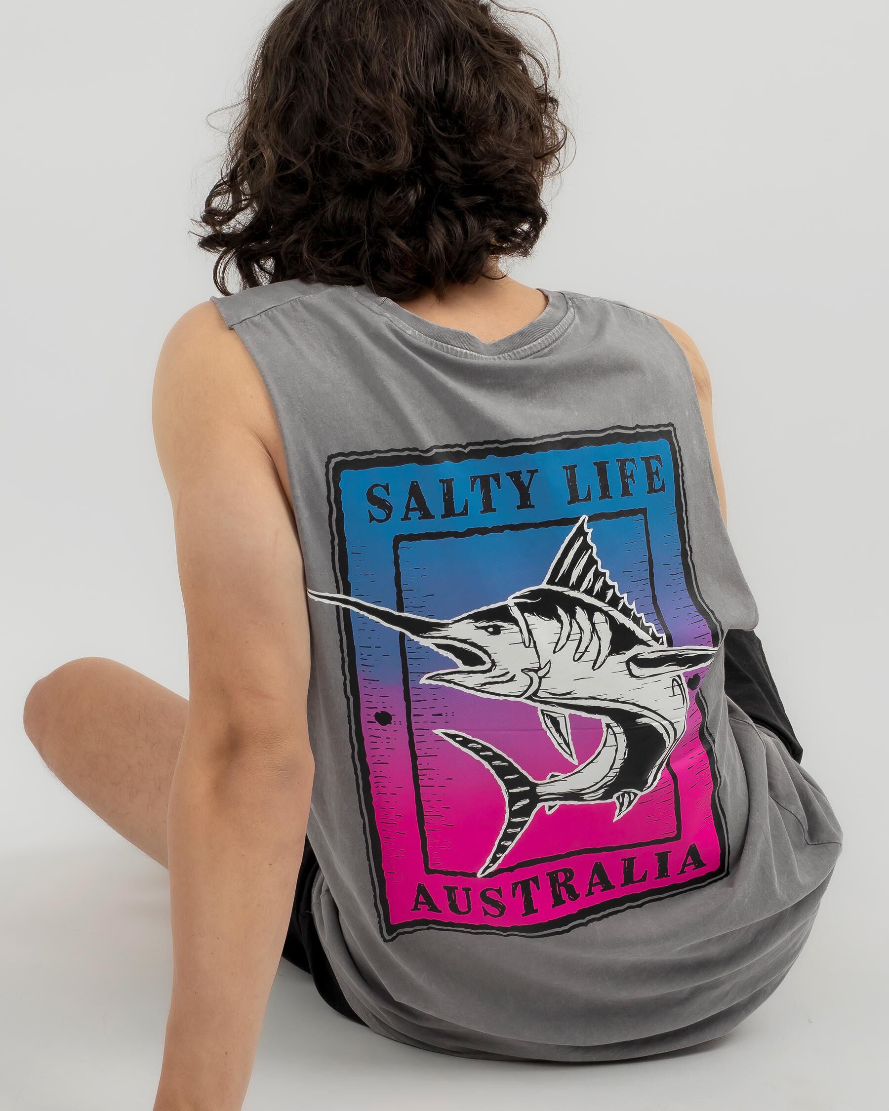 Salty Life Men's Elusive Muscle Tank Top in Grey