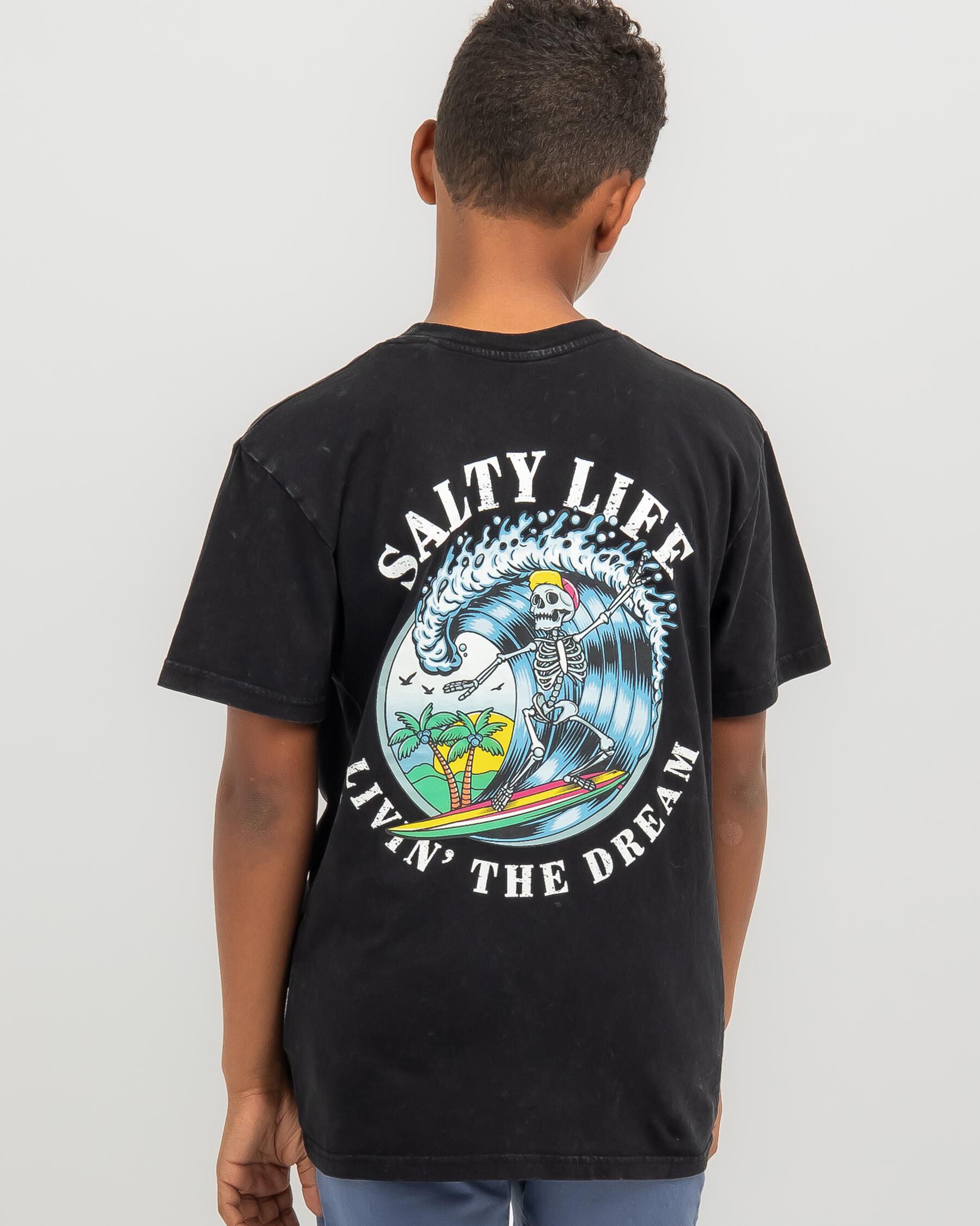 Salty Life Boys' Hanging Out T-Shirt in Black