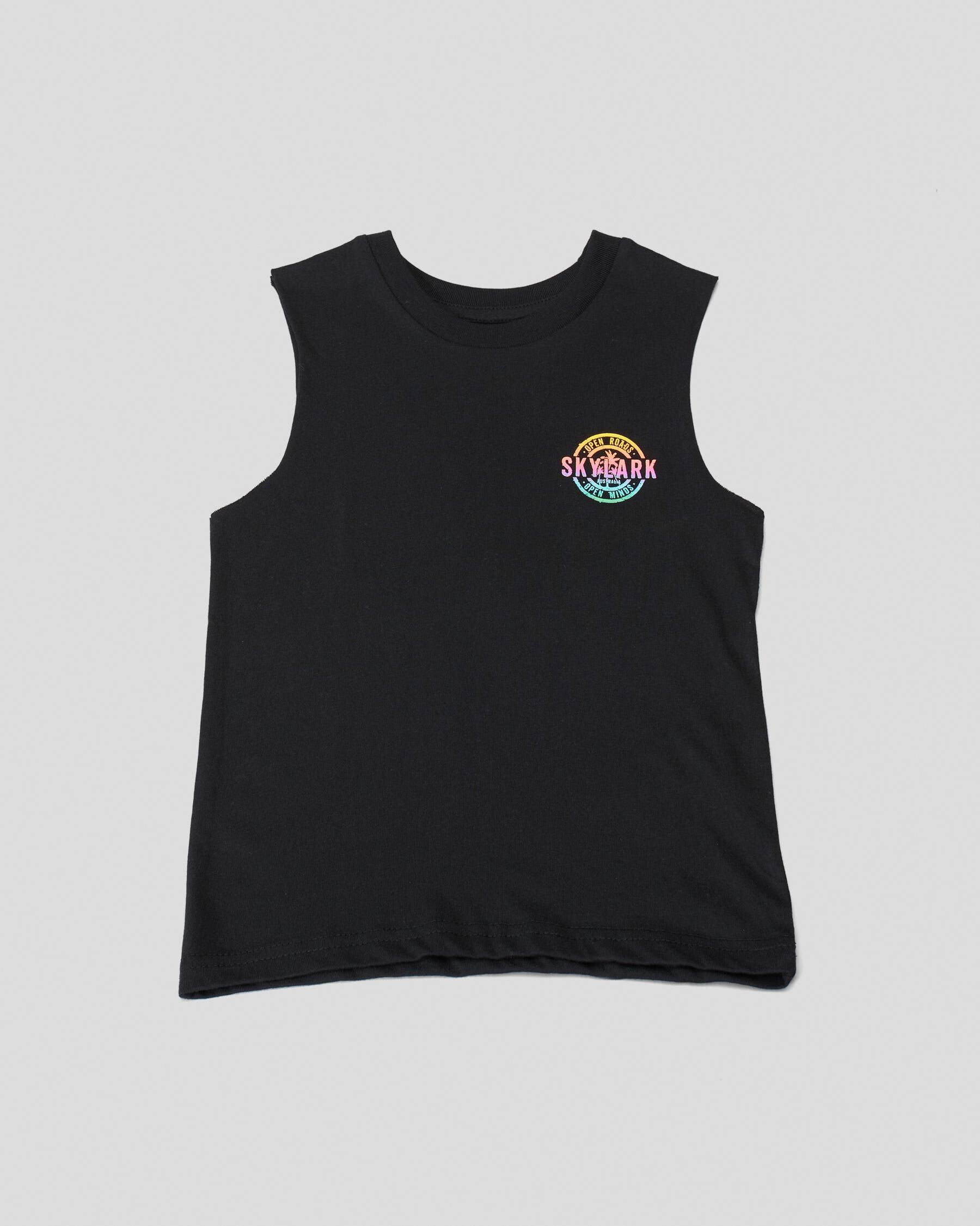 Skylark Toddlers' Revel Muscle Tank Top in Black