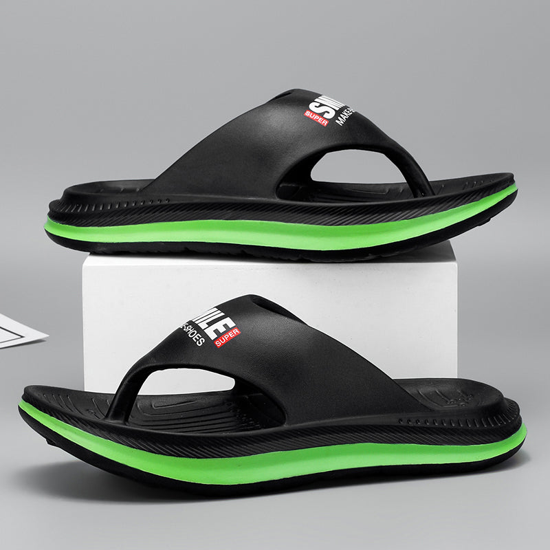 Fashion Men Flip Flops Outdoor Indoor Slippers Soft Sole Men Beach Sandals Non-slip Home Men Women Slippers Flip Flops 36-45