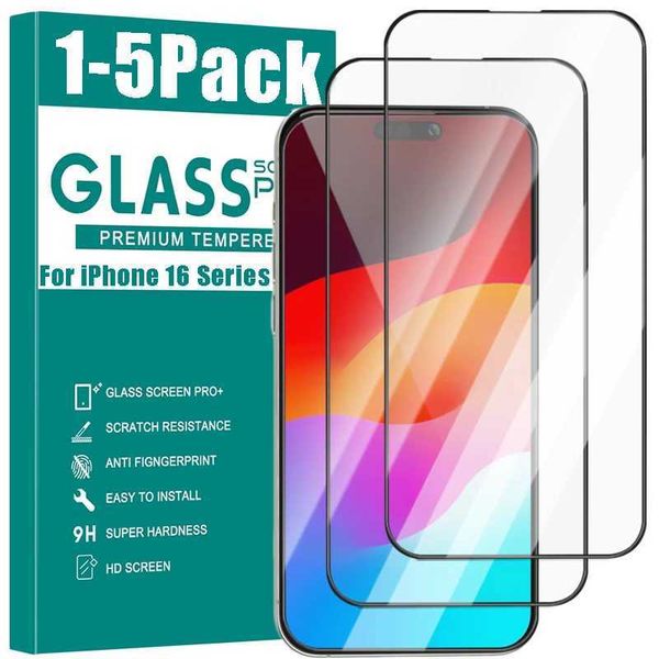 Cell Phone Screen Protectors 1-5PCS Tempered Glass Film For IPhone 16 Plus 16Pro Max HD Screen Protectors For iPhone 16 ProMax Protective Gl