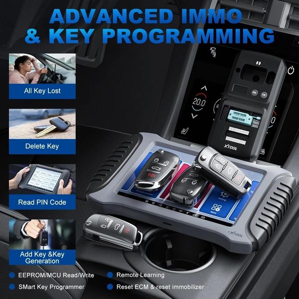 XTOOL X100 PAD3 All Key Lost Eeprom Programmer Full System Diagnostic Scanner Active Test 23+ Special Functions key programming