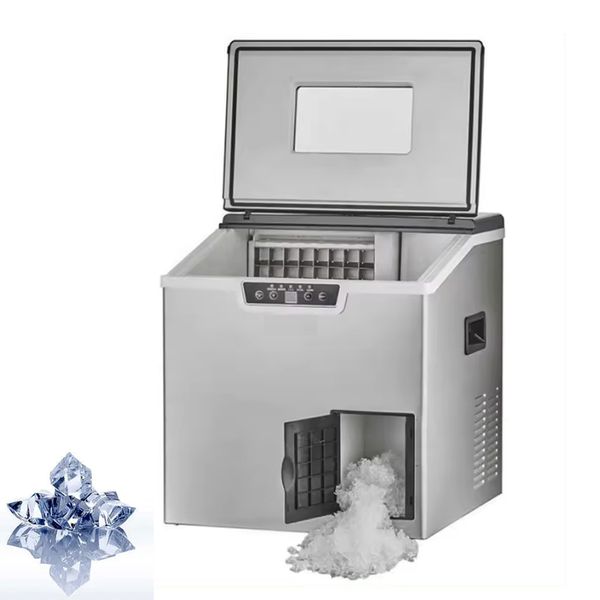 Automatic Ice Maker Countertop Household Ice Cube Making Machine Liquid Freezer Ice Making and Crushing All In One Machine