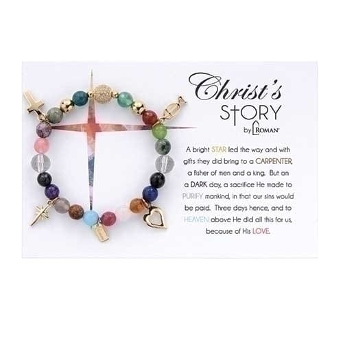 Christ's Story Agate Charm Bracelet