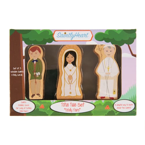 Totus Tuus Saints 3-Piece Wood Playset