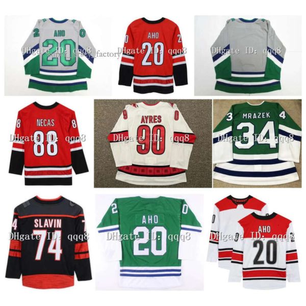 Sebastian Aho Hockey Jersey Brent Burns Hurricanes Martin Necas Hartford Whalers Ron Francis Max Pacioretty Andrei Svechnikov Teuvo Teravain