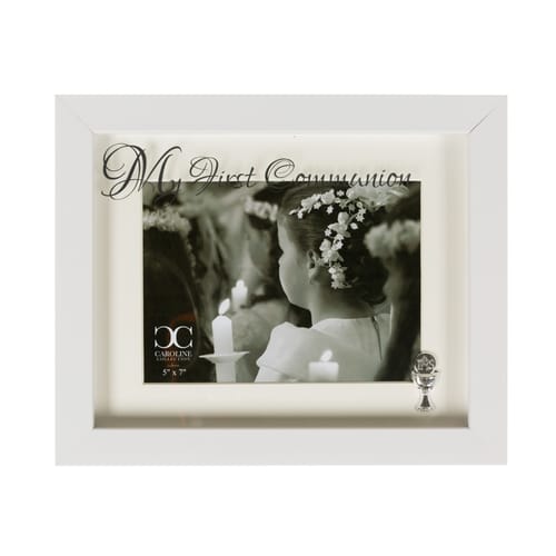 White Inset First Communion Photo Frame - 4&amp;quot; x 6&amp;quot;