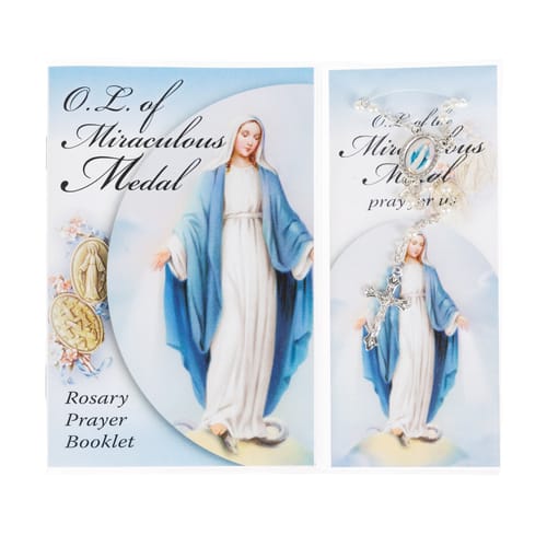 Miraculous Medal Rosary, Rosary Booklet &amp;amp; Bookmark Set