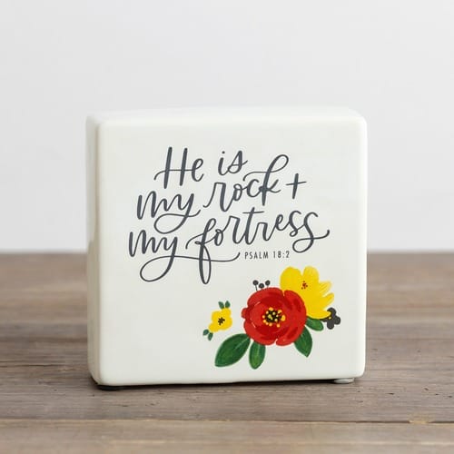 My Rock &amp;amp; Fortress Ceramic Tabletop Plaque