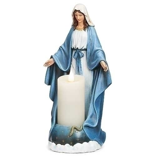 Our Lady of Grace LED Candleholder &amp;amp; Statue